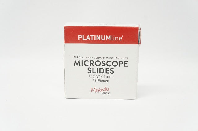 Mercedes Medical Platinumline  Microscope Slides 1In x 3in x 1mm - Box of 72