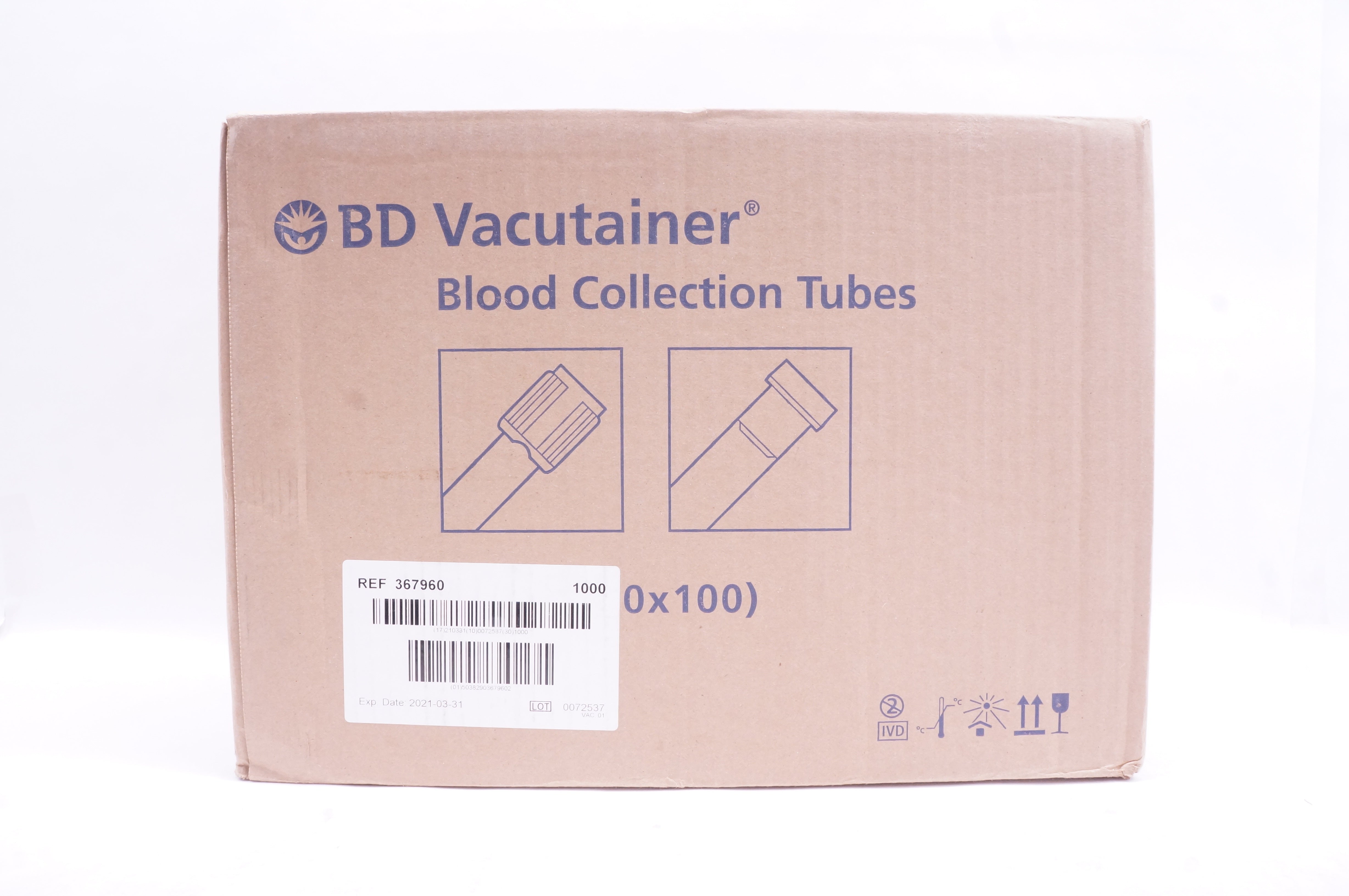 BD 367960 PST Gel & LH Blood Collection Tubes 3.0mL 13 x 75mm (x) - Box of 100