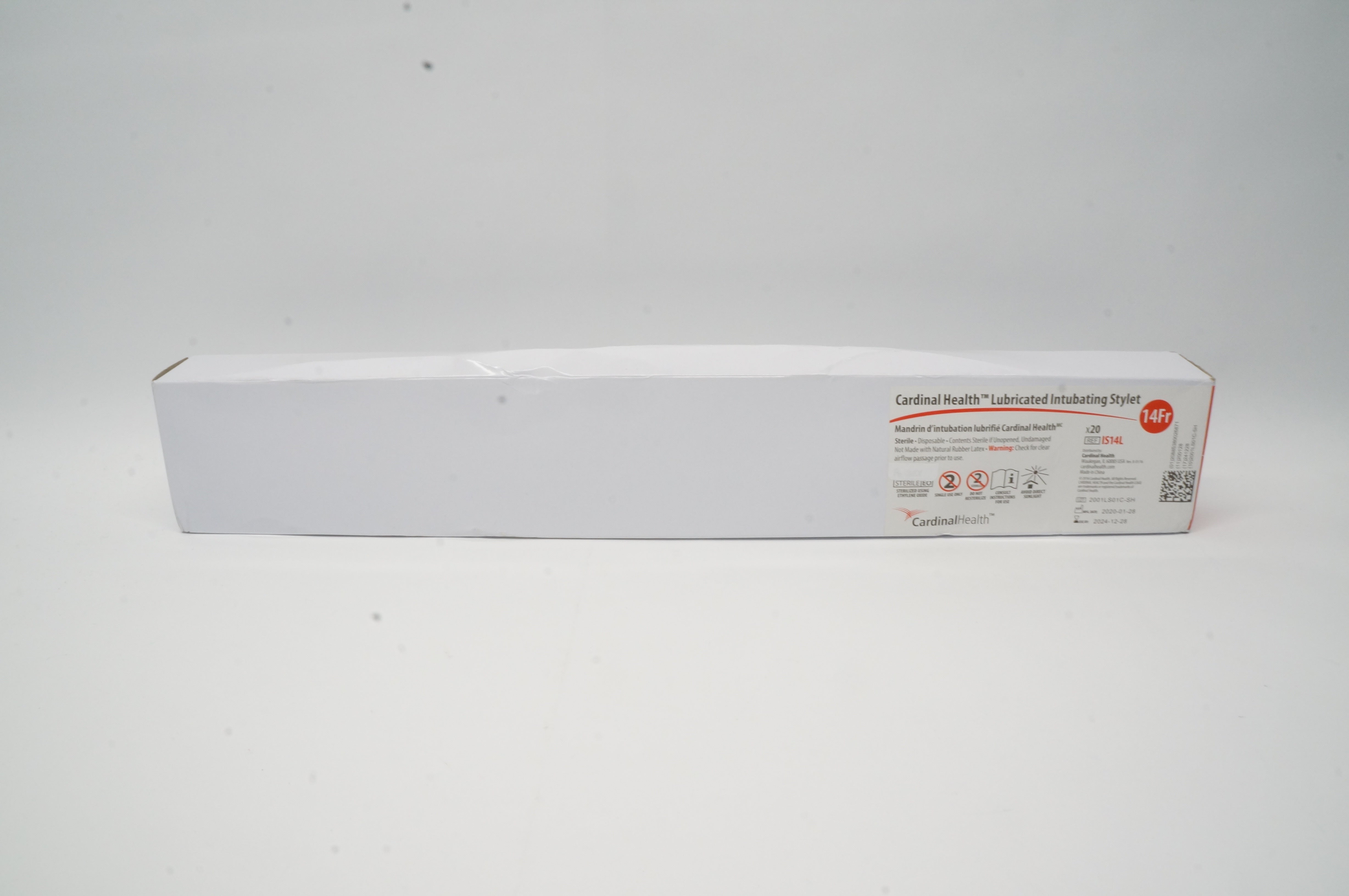 Cardinal Health IS14L Lubricated Intubating Stylet 14Fr - Box of 20