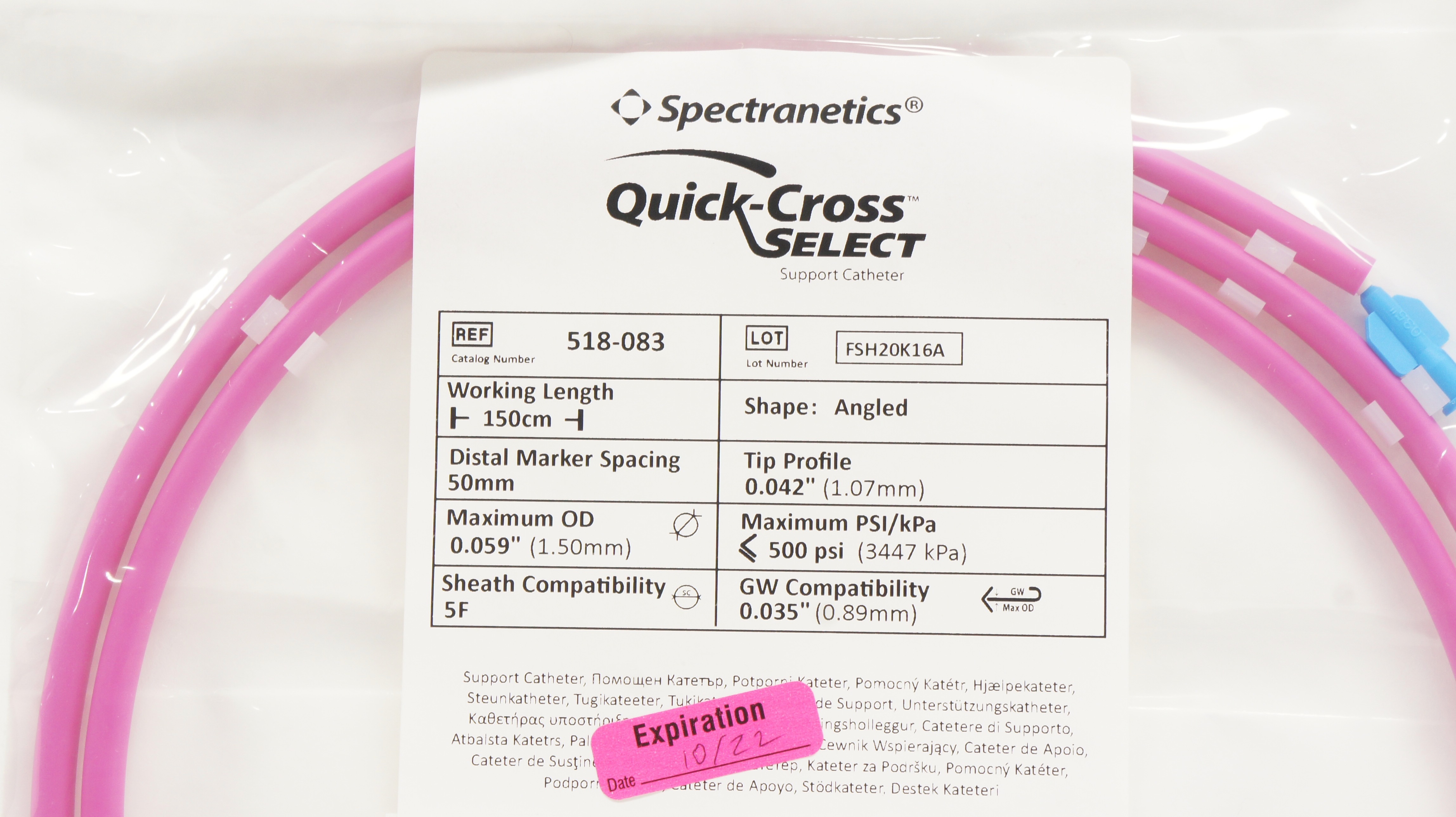 Spectranetics 518-083 Quick-Cross Select Support Catheter