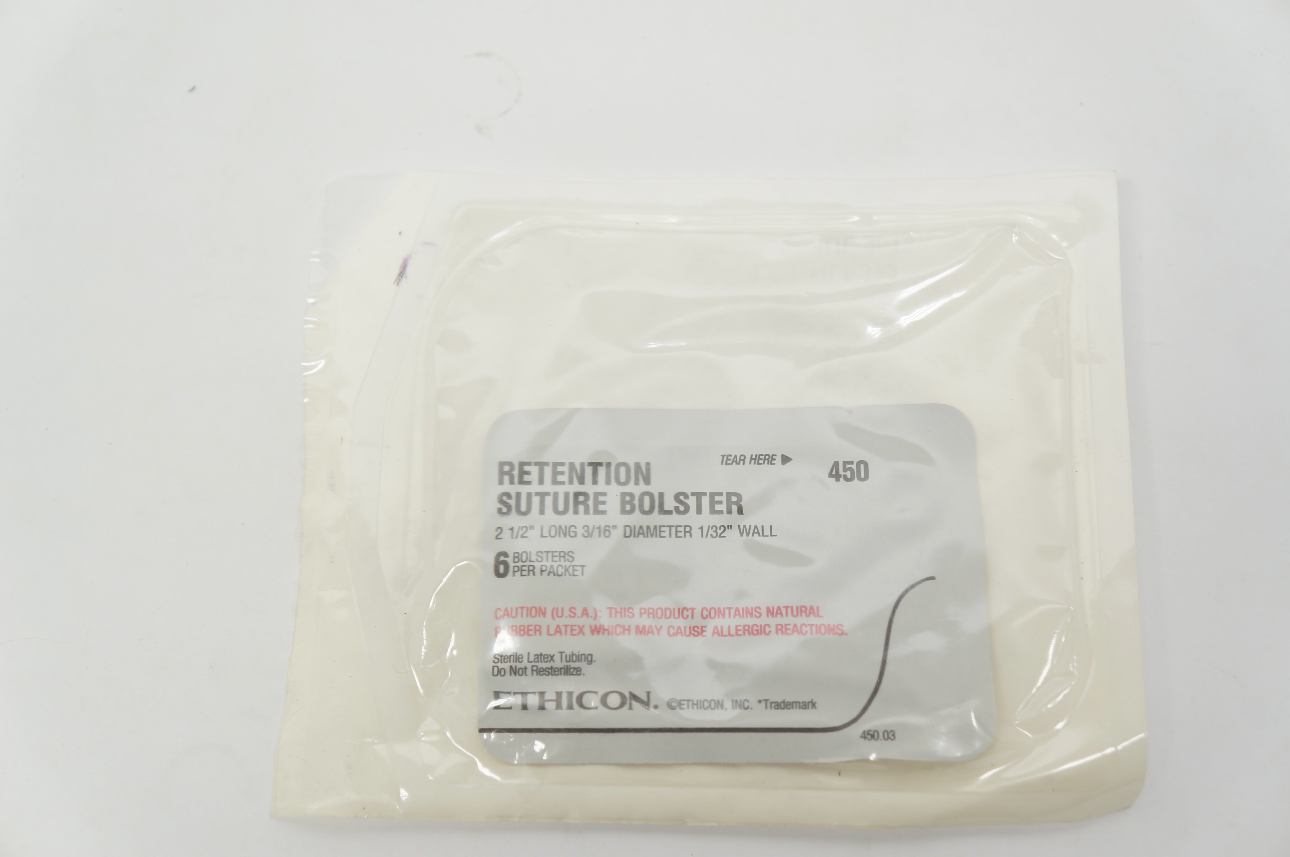 Ethicon 450 2 Retention Stre. Bolster 1/2 x 3/16 x 1/32 inch (x) - Pack of 6