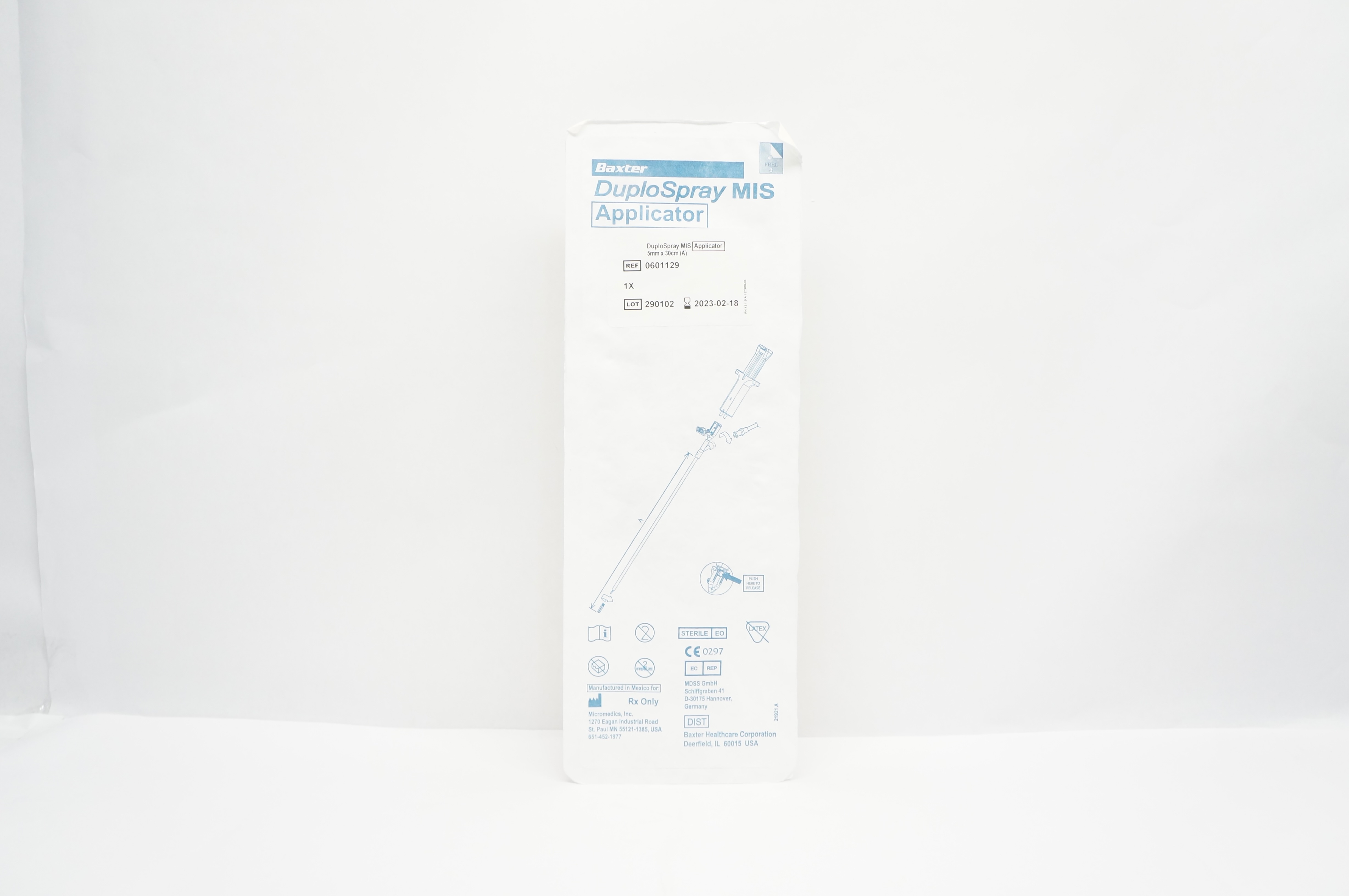 Baxter 0601129 DuploSpray MIS Applicator 5 mm x 30 cm