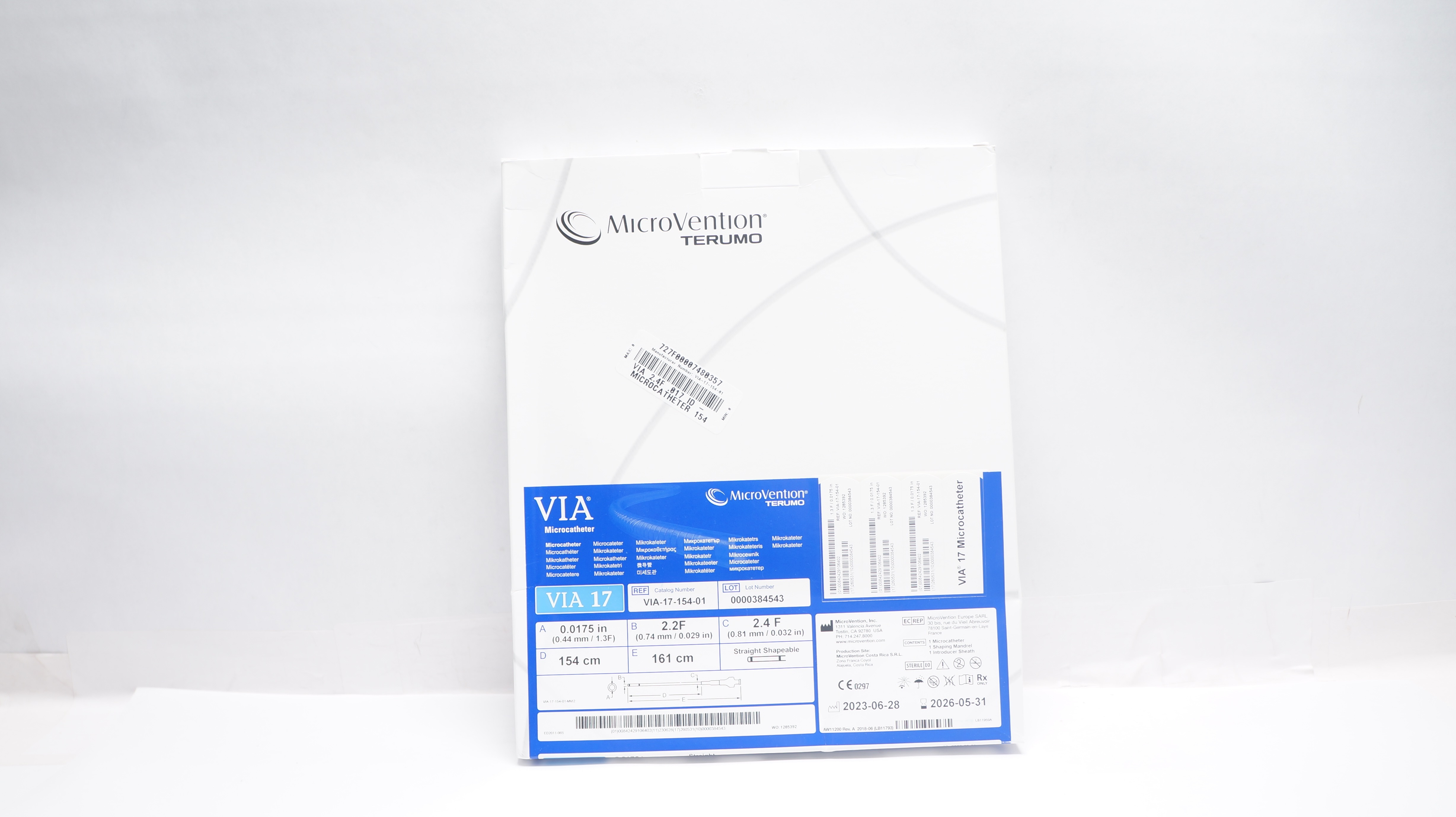 MicroVention VIA1715401 Terumo VIA Microcath. VIA 17, 0.0175inch x 154cm