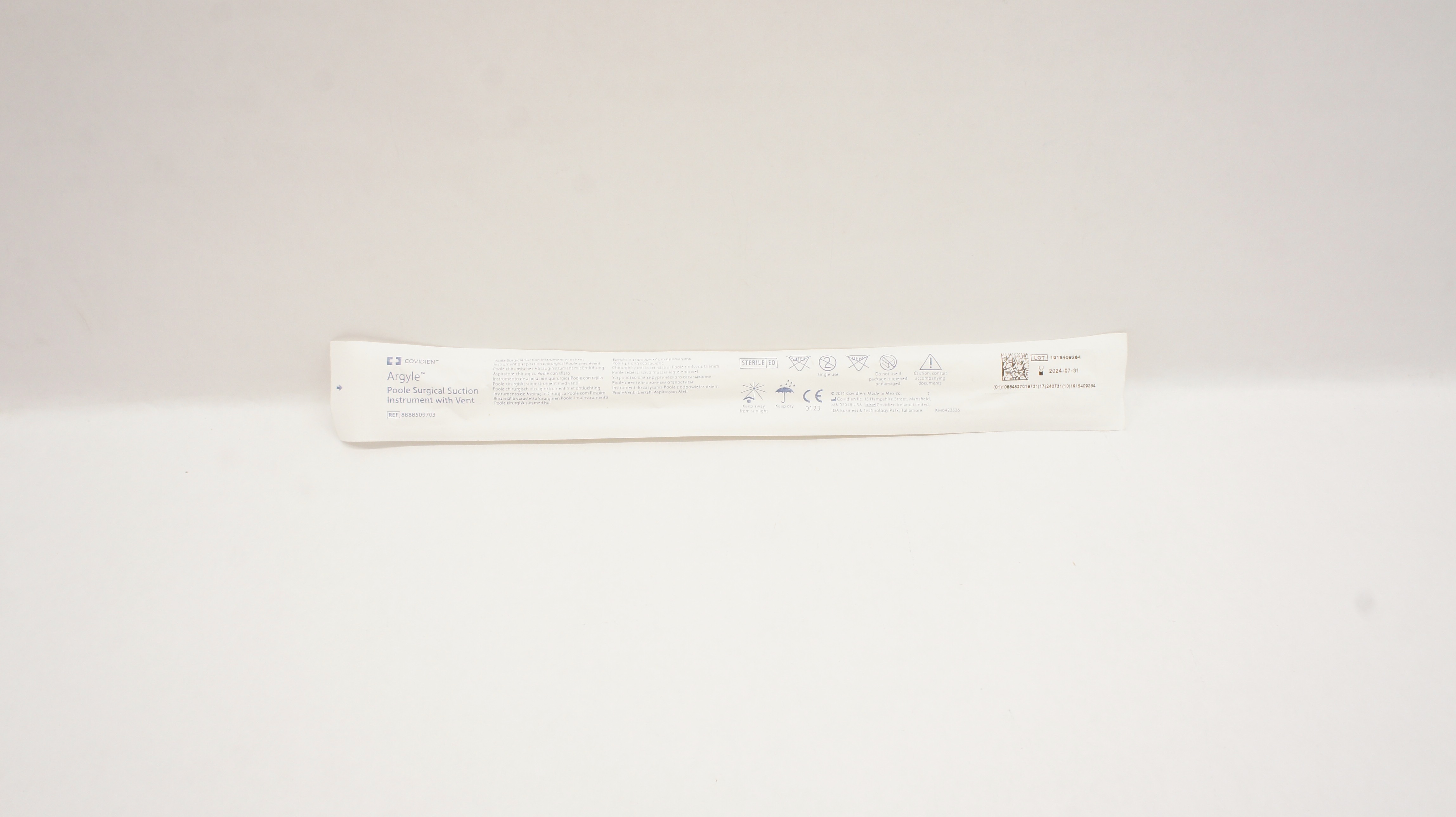 Covidien 8888509703 Argyle Poole Surgical Suction Instrument + Vent