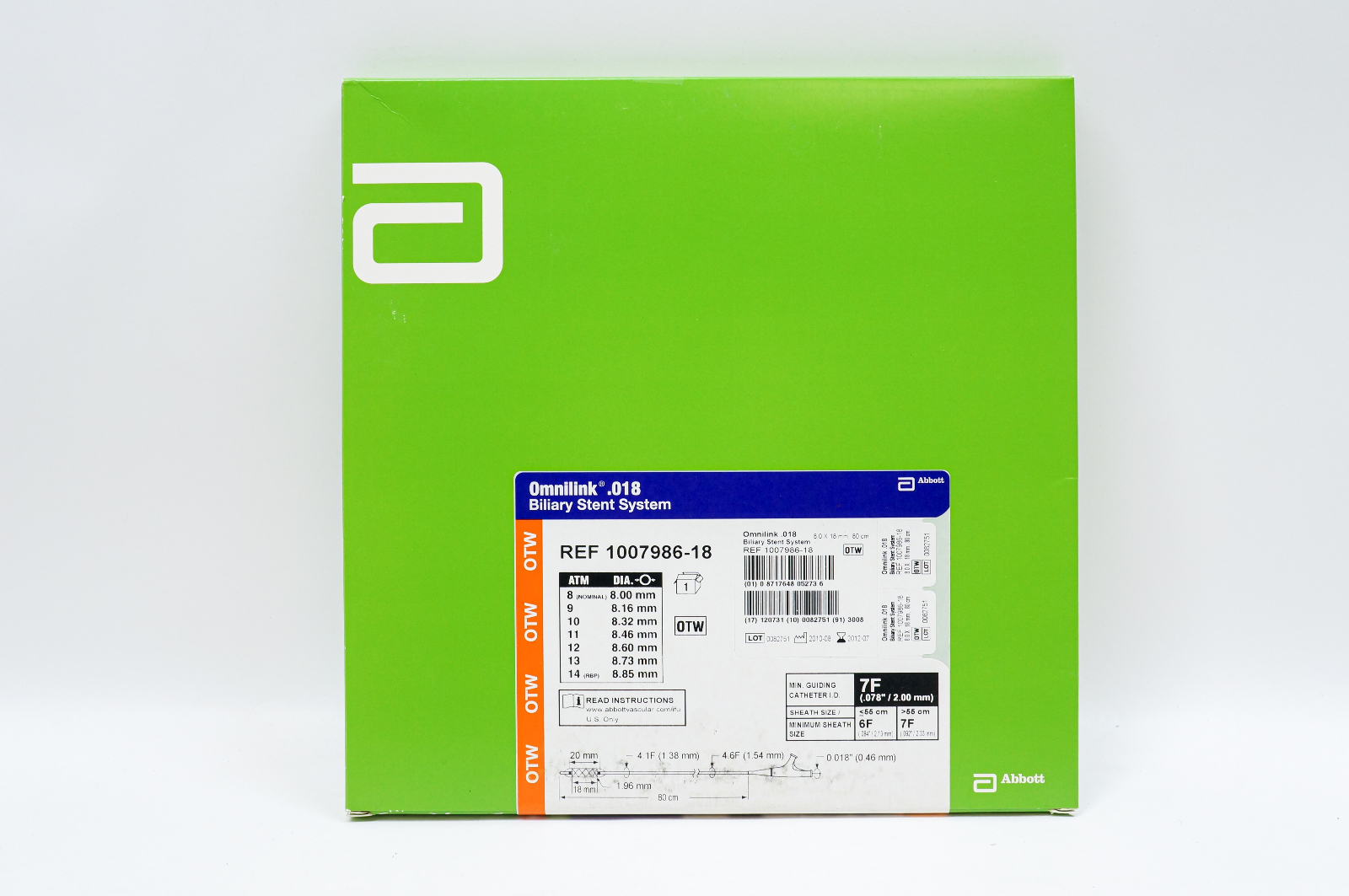 Abbott 1007986-18 Omnilink Biliary Stnt System 8 x 18mm, 80cm (x)