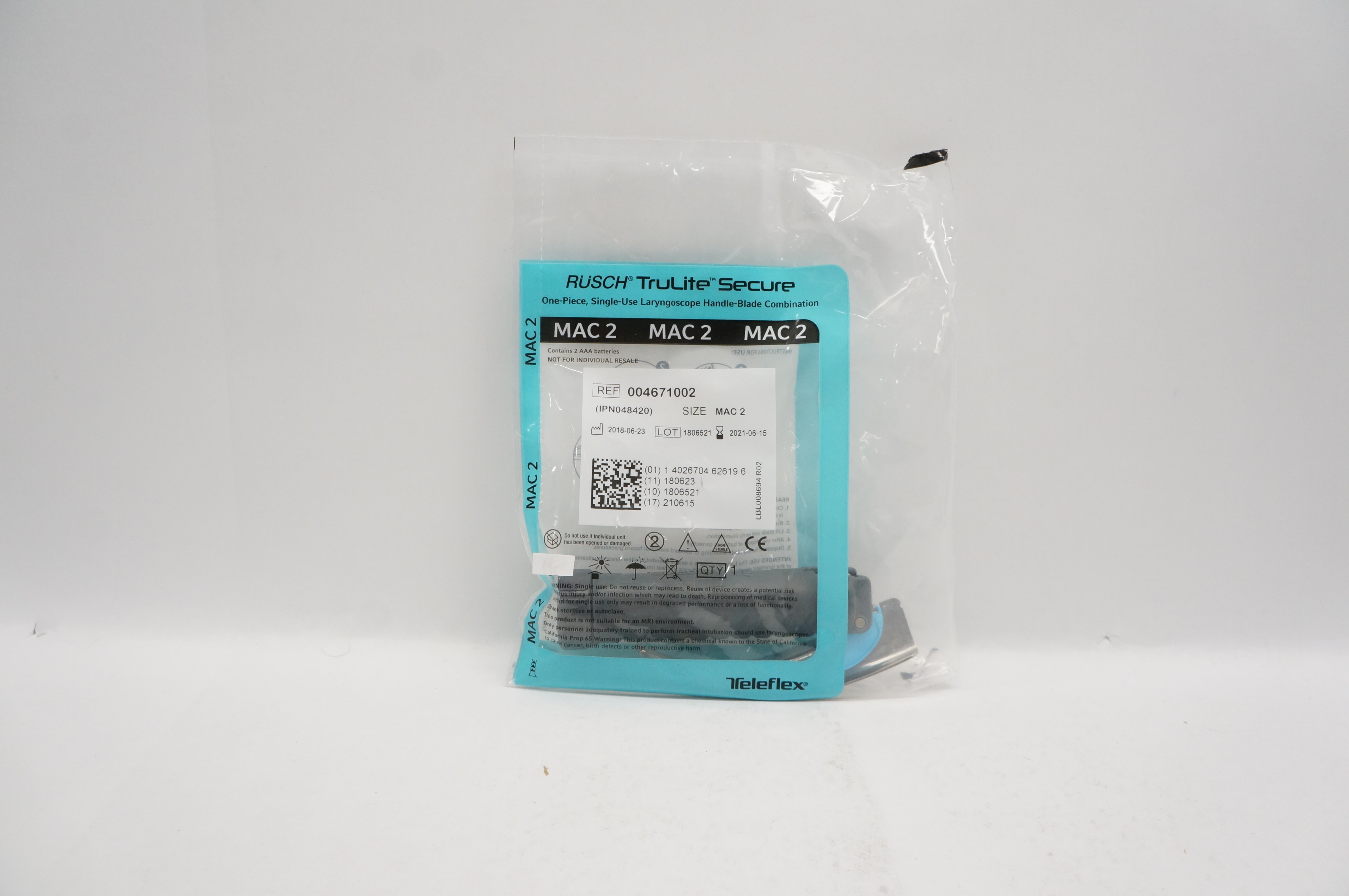 Teleflex 004671002 Rusch TruLite Laryngoscope Handle-Blade Combination MAC 2 (x)