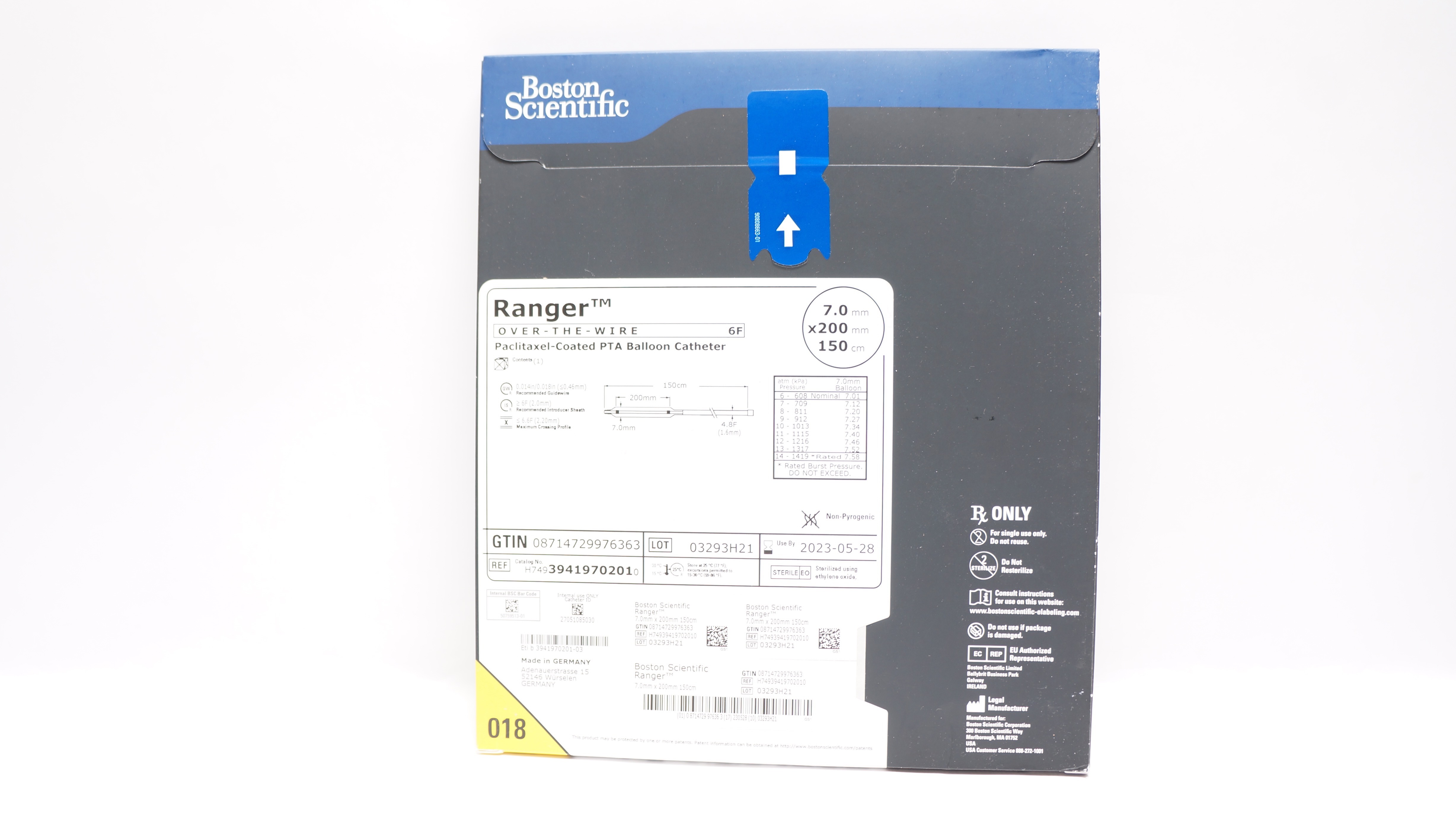 Boston Scientific H74939419702010 Ranger PTA Balloon Cath. 7.0 x 200mm x150cm(x)