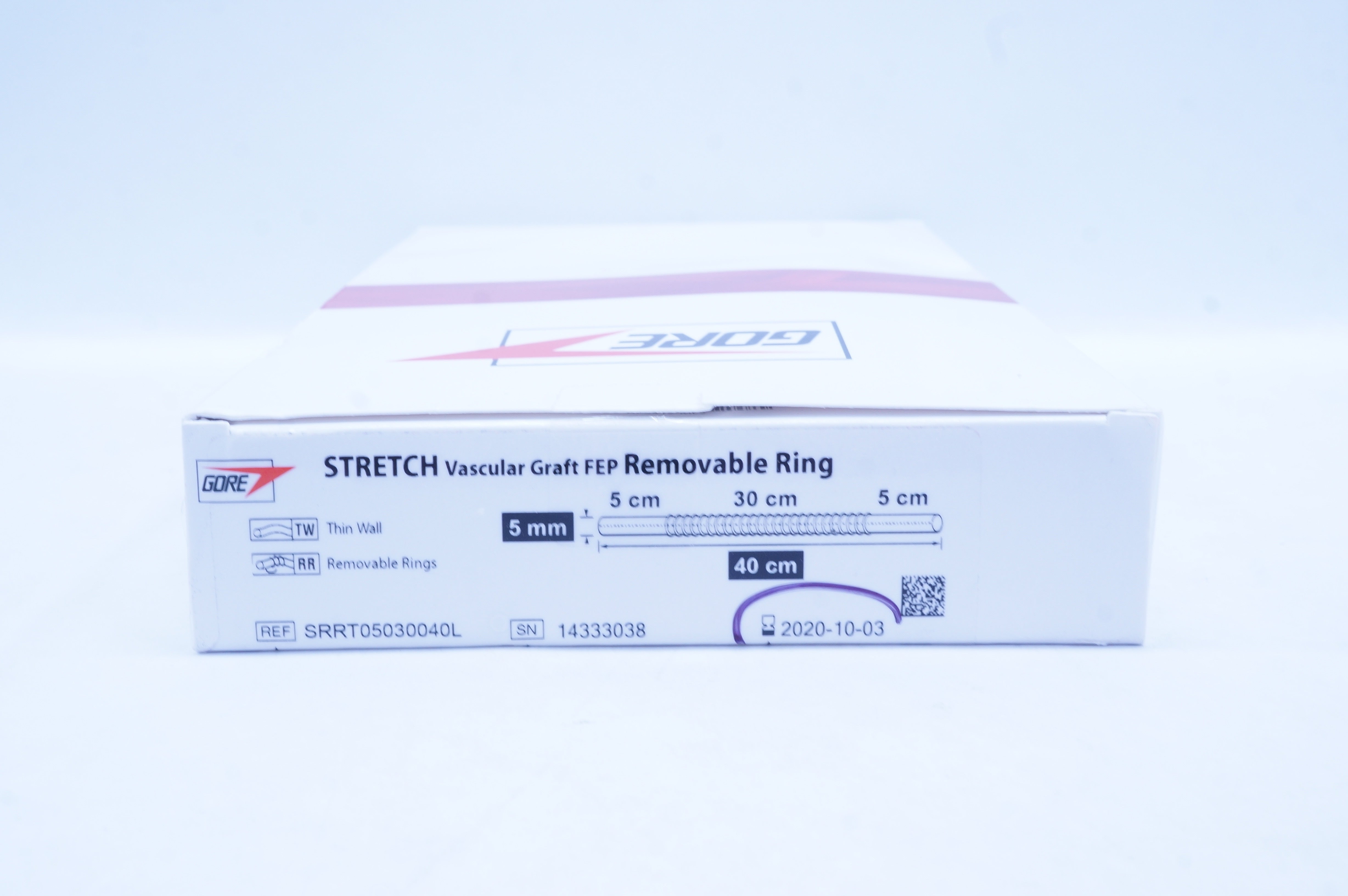Gore SRRT05030040L Stretch Vascular Graft FEP Removable Ring 5mm x 40cm (x)