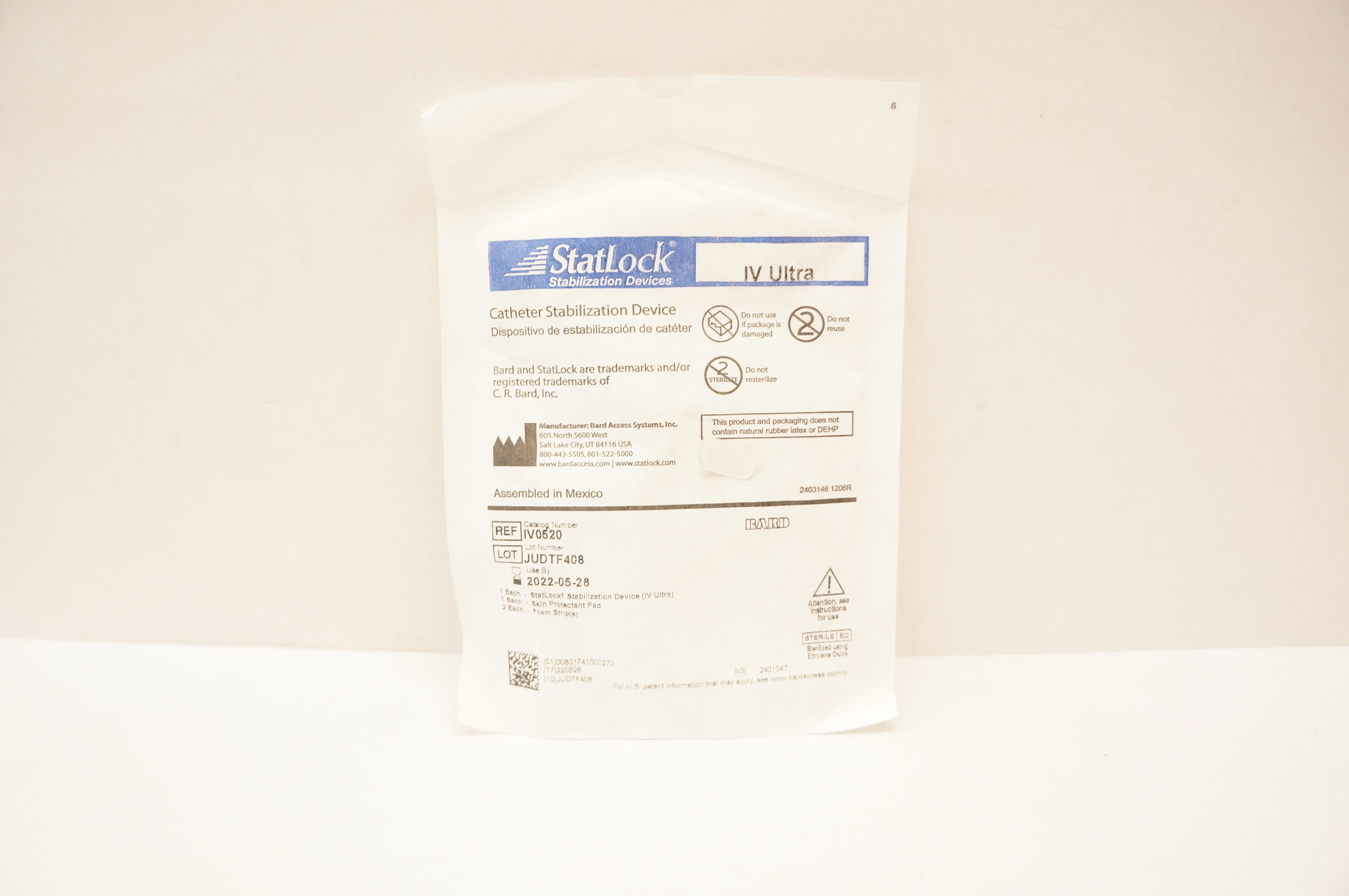 Bard IV0520 StatLock Cath. Stabilization Device IV Ultra (x)