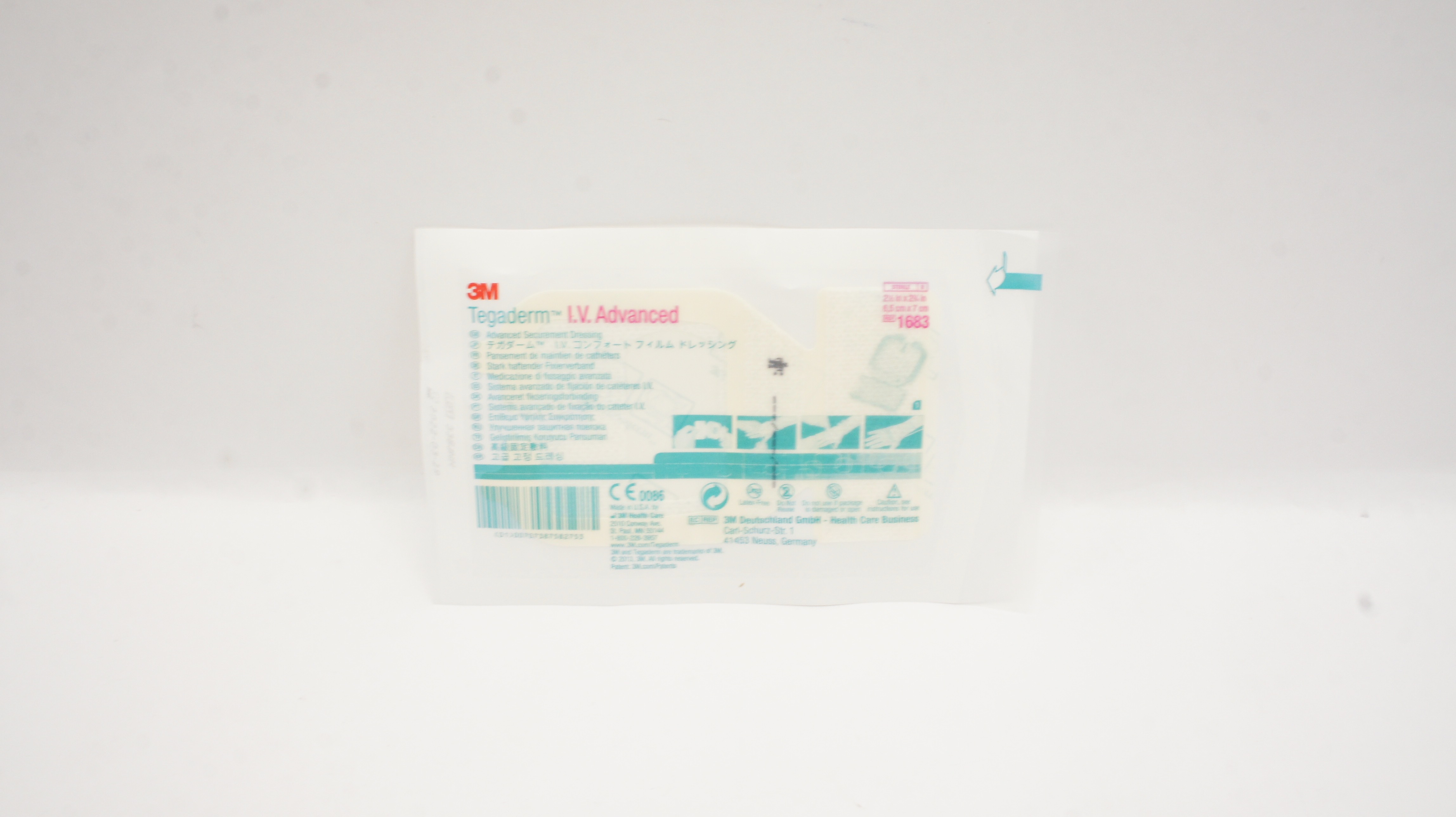 3M 1683 Tegaderm I.V. Advanced Securement Dressing 2-1/2inch x 2-3/4inch (x)