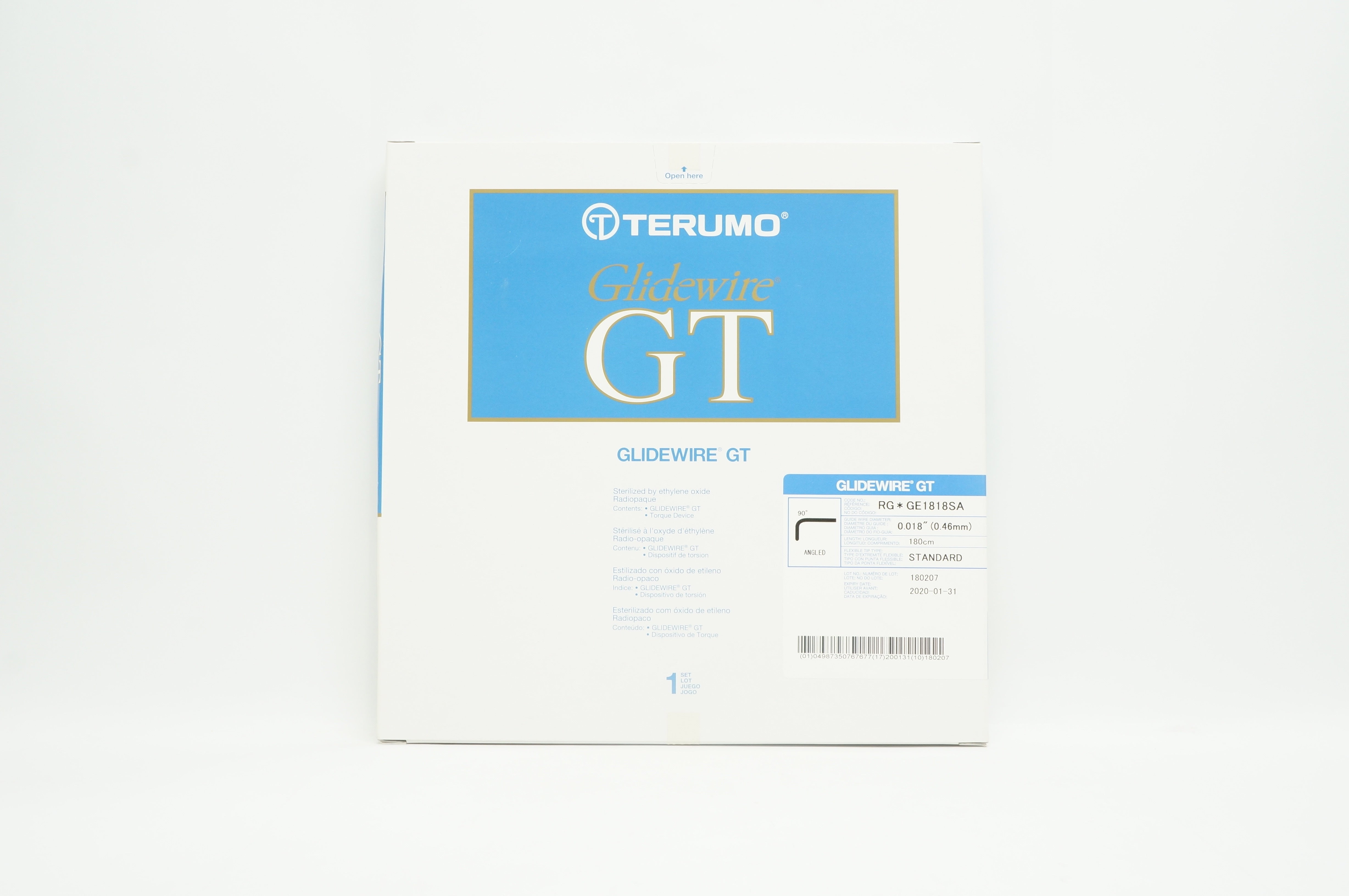 Terumo GE1818SA Glidewire Standard Tip Angled 90degree 0.018in. x 180cm (x)