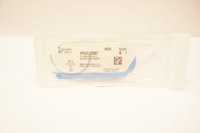 Ethicon 8824 1 PROLENE Polypropylene Stre TP-1 65mm 1/2c Taper, 60inch
