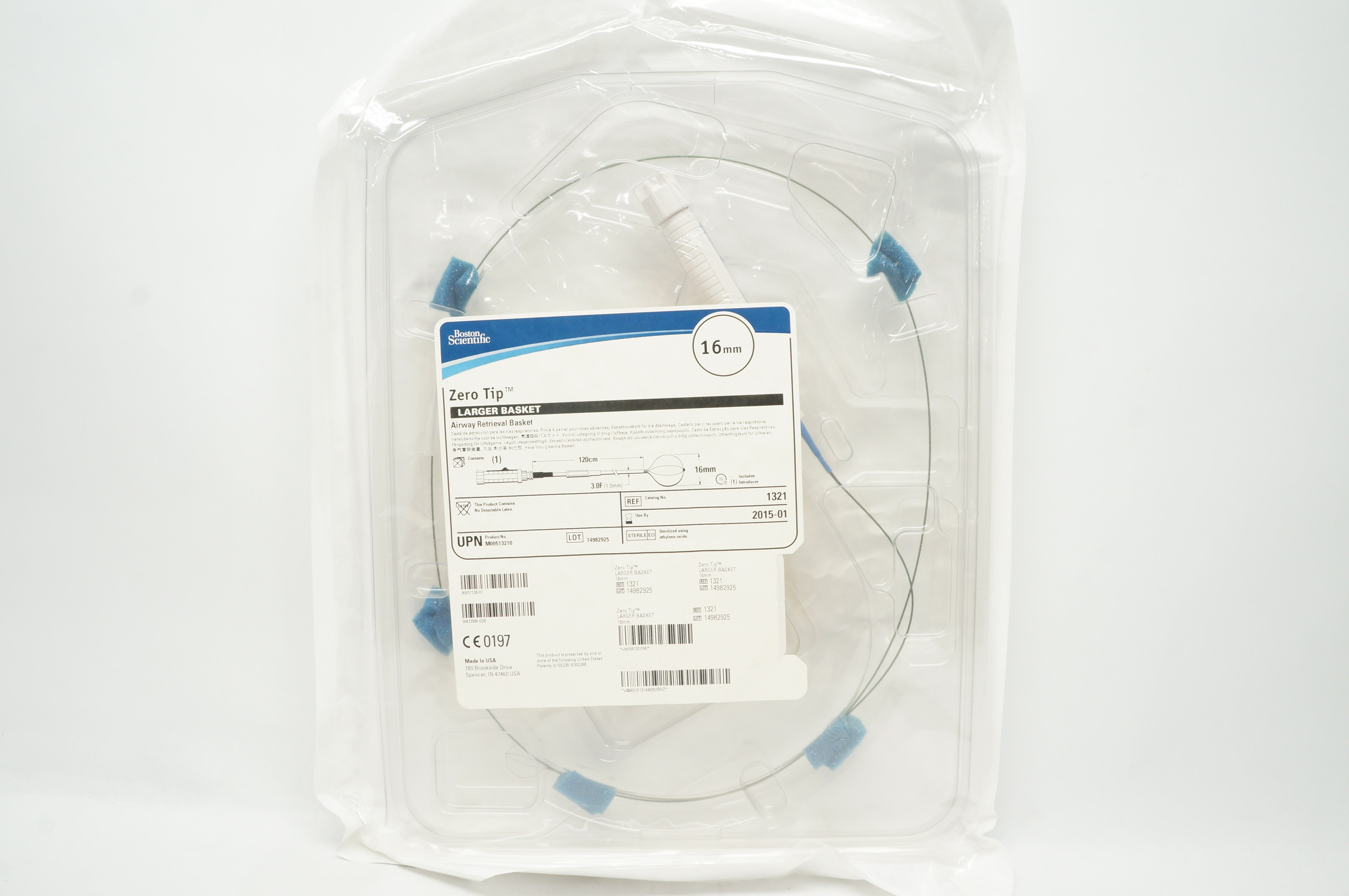 Boston Scientific 1321 Zero Tip Airway Retrieval Larger Basket 16mm (x)