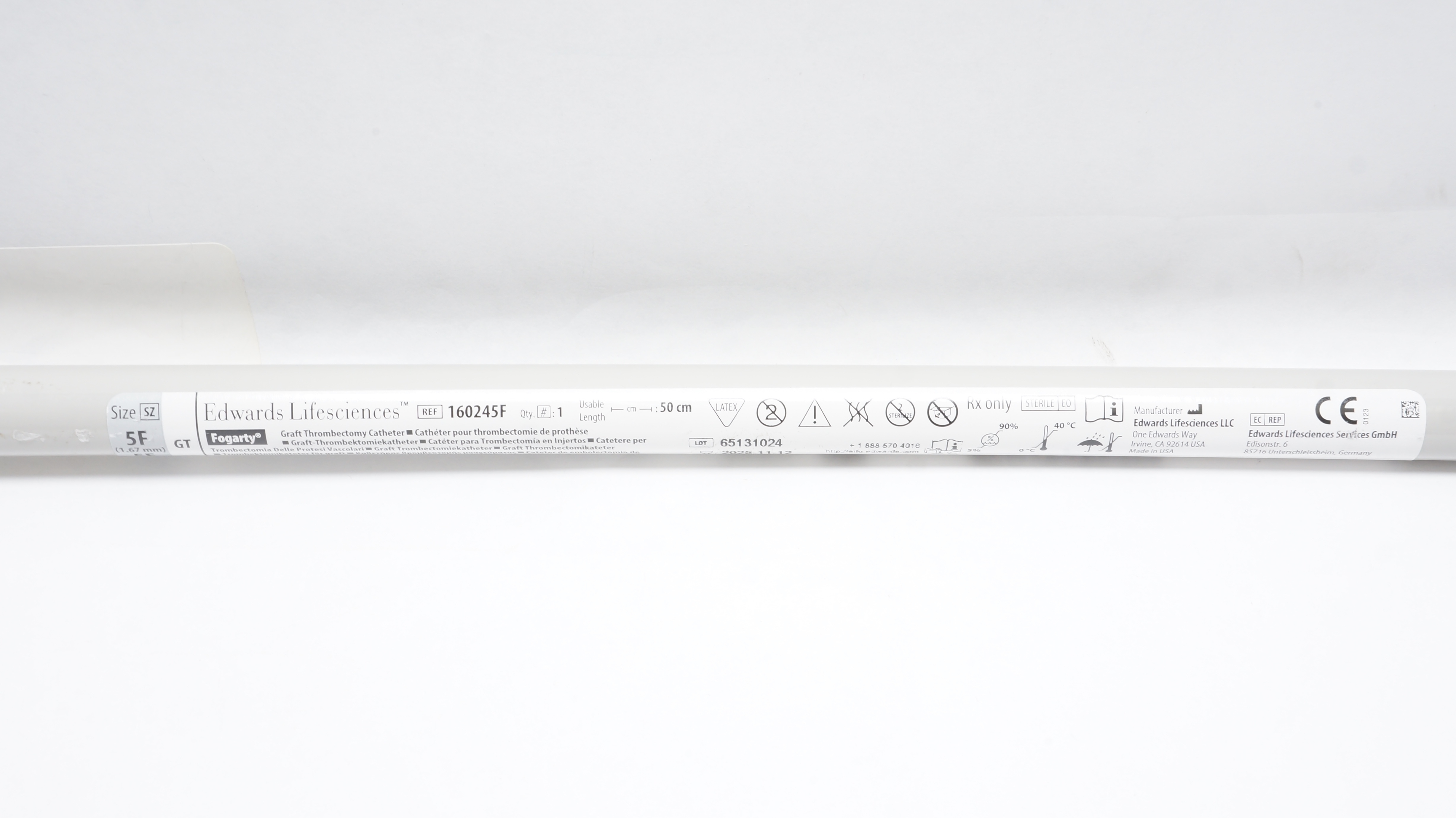 Edwards Lifesciences 160245F Fogarty Graft Thromectomy Cath. 5F x 50cm