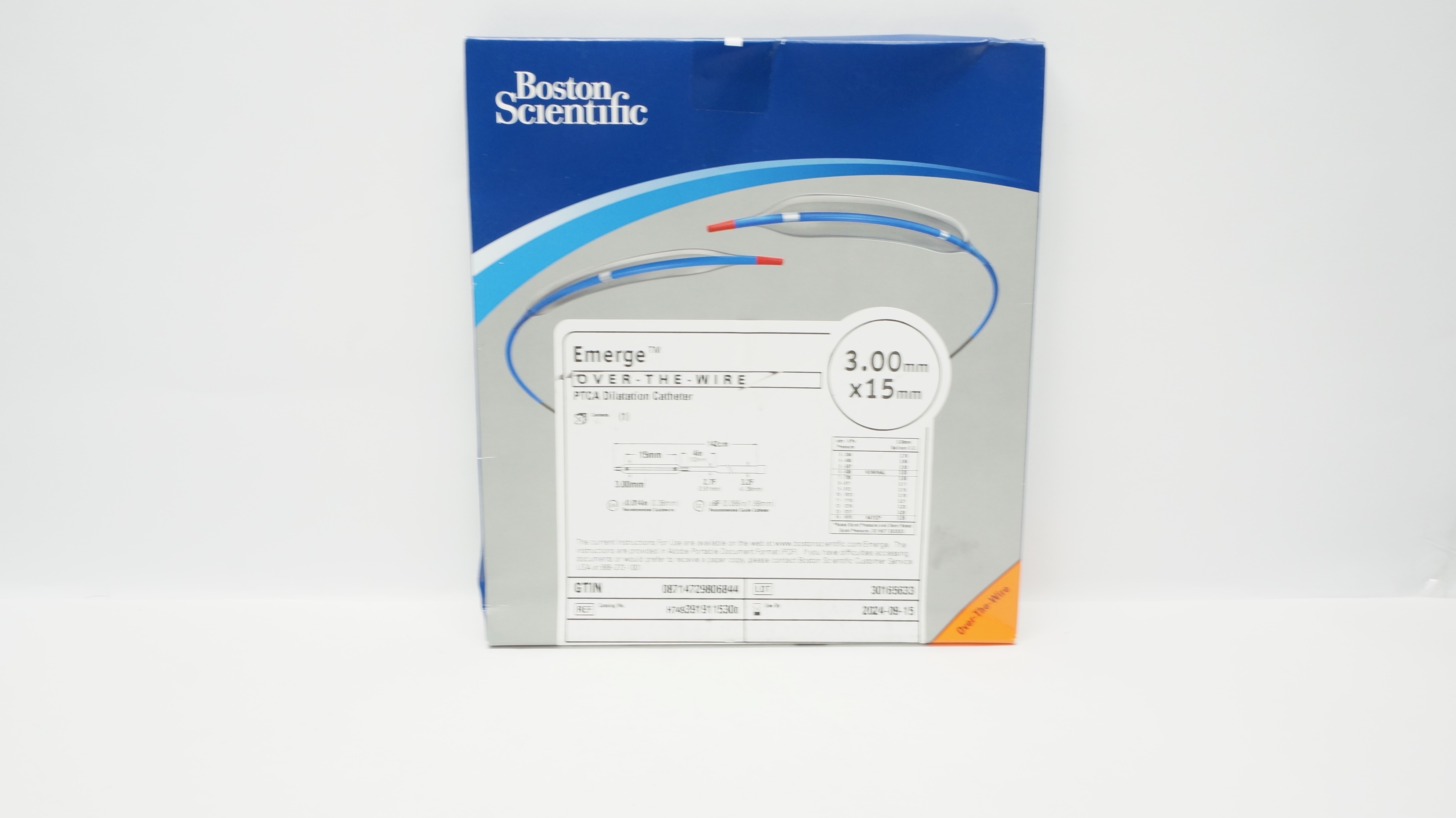Boston Scientific H7493919115300 Emerge PTCA Dilatation Cath. 3.00 x 15mm (x)