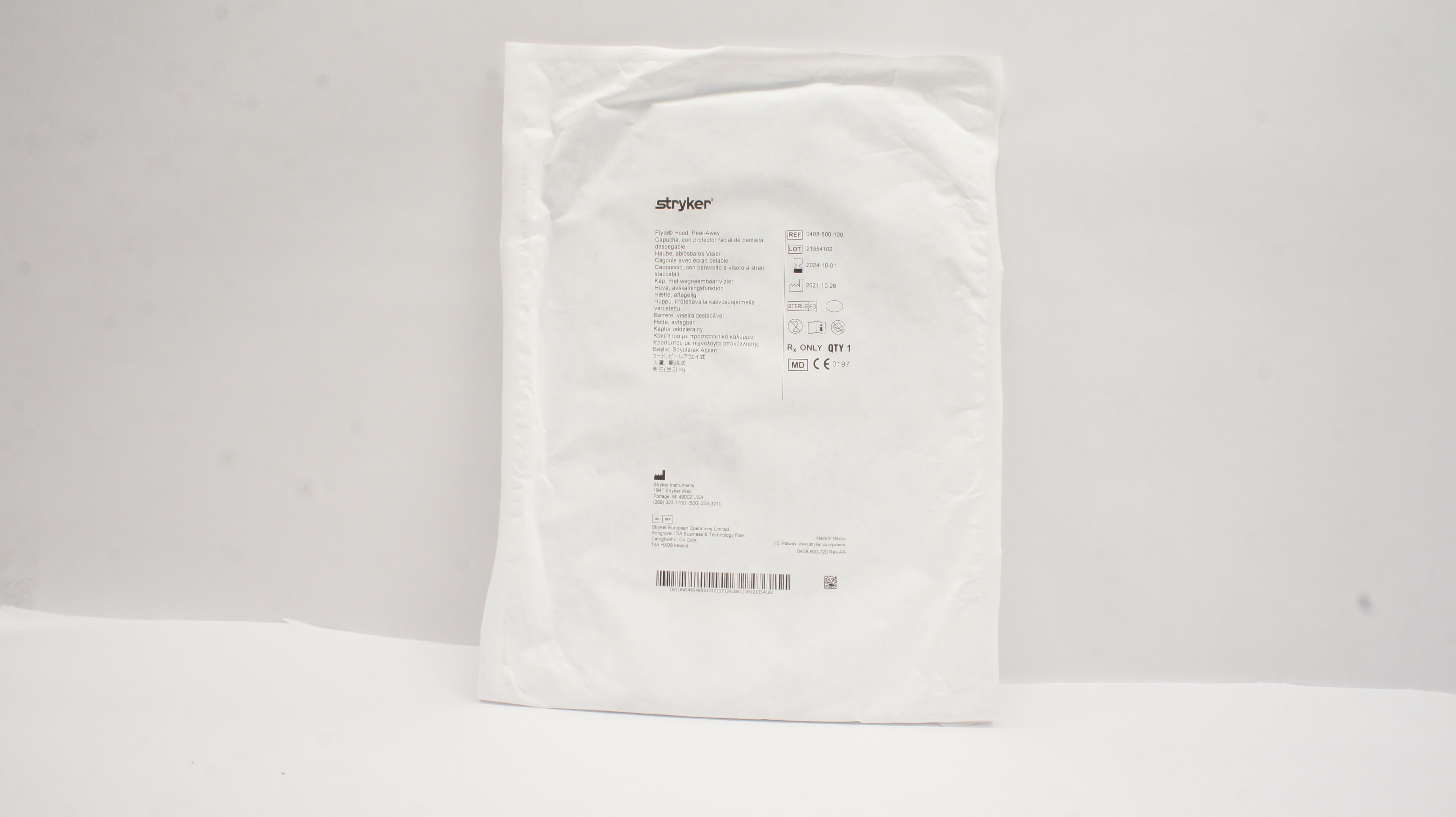 Stryker 0408-800-100 Flyte Hood, Peel-Away