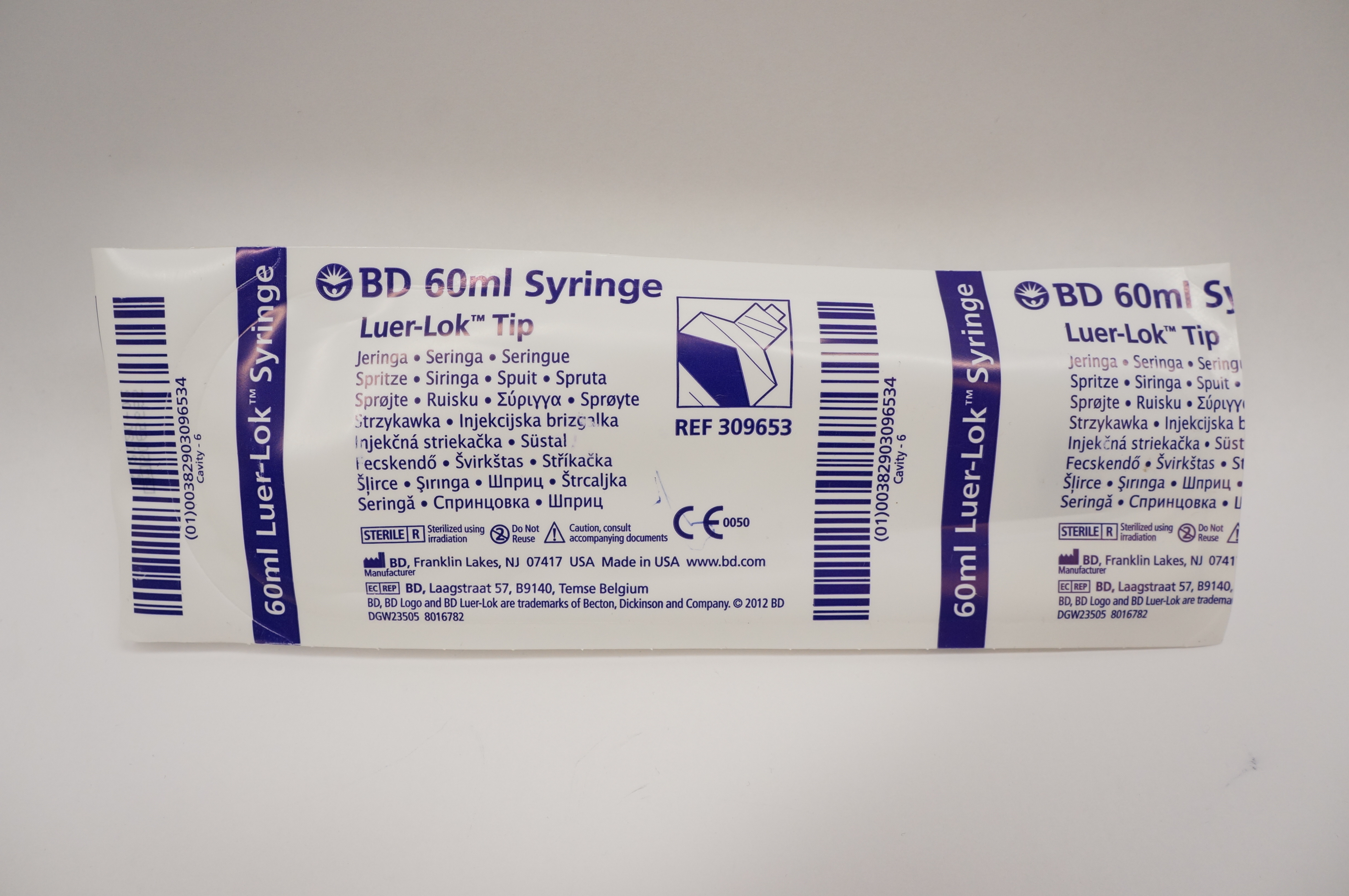 BD 309653 60ml Syringe Luer-Lok Tip