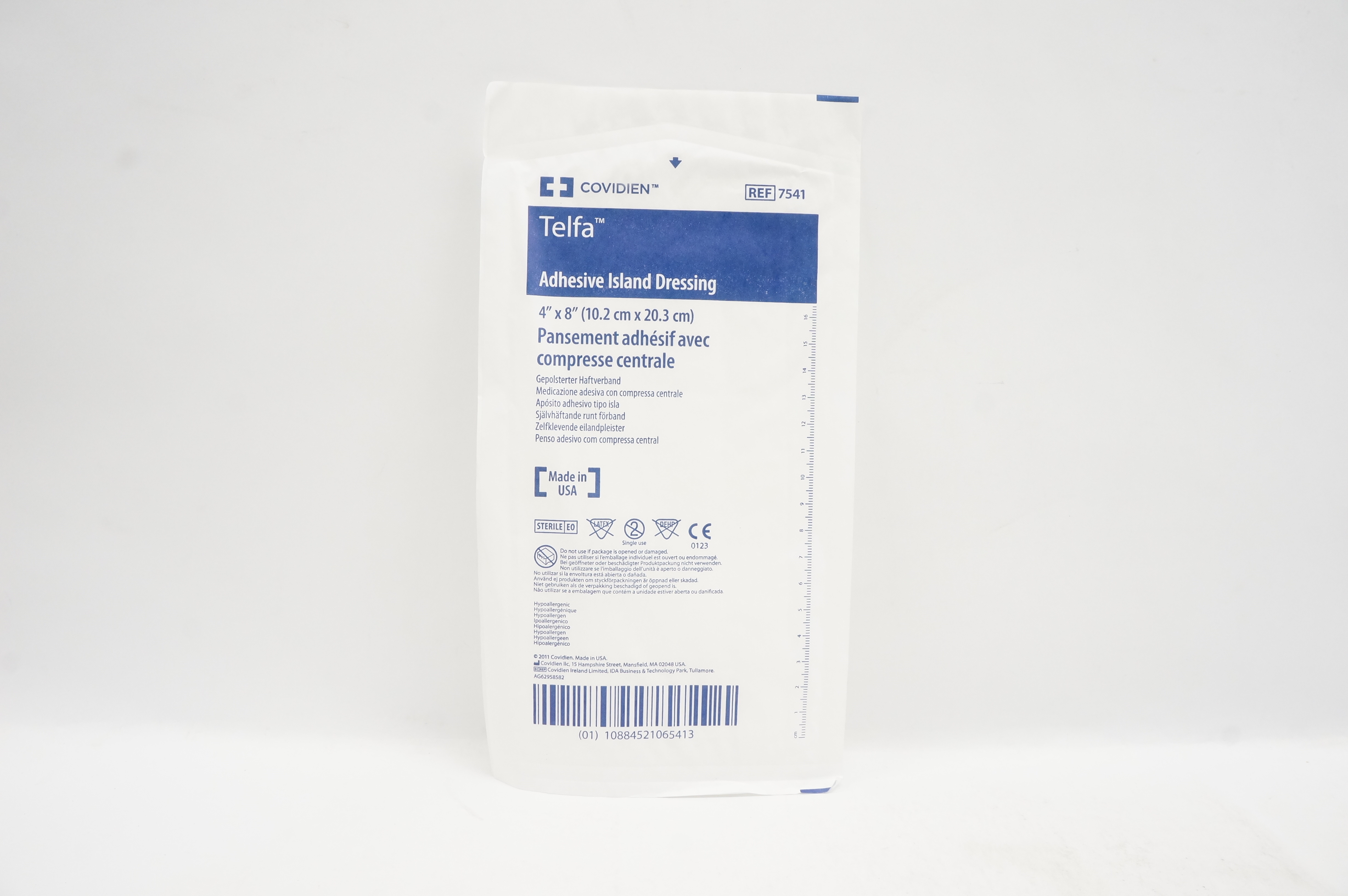 Covidien 7541 Telfa Adhesive Island Dressing 4 x 8inch