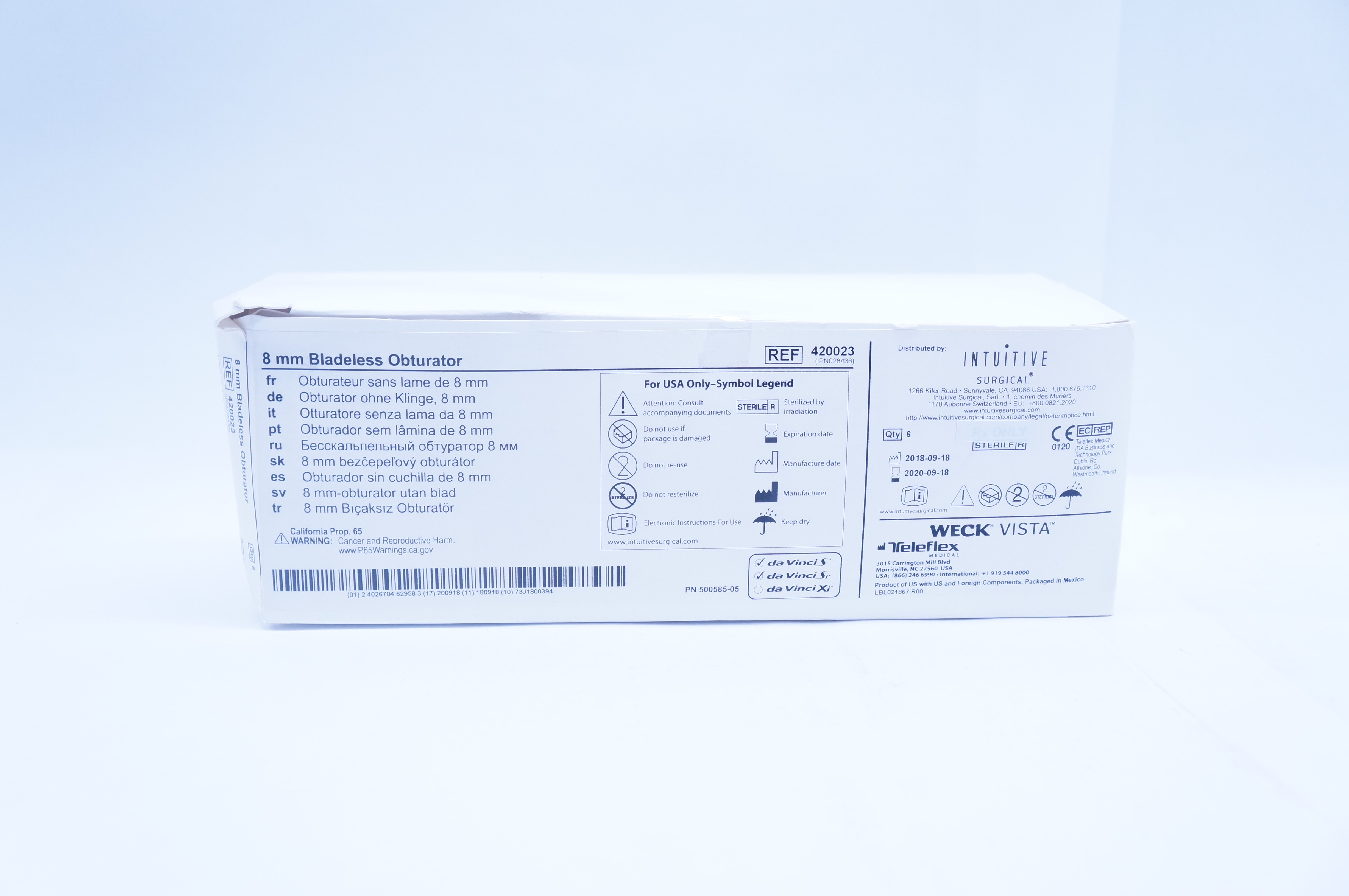 Teleflex 420023 8mm Bladeless Obturator (x) - Box of 6