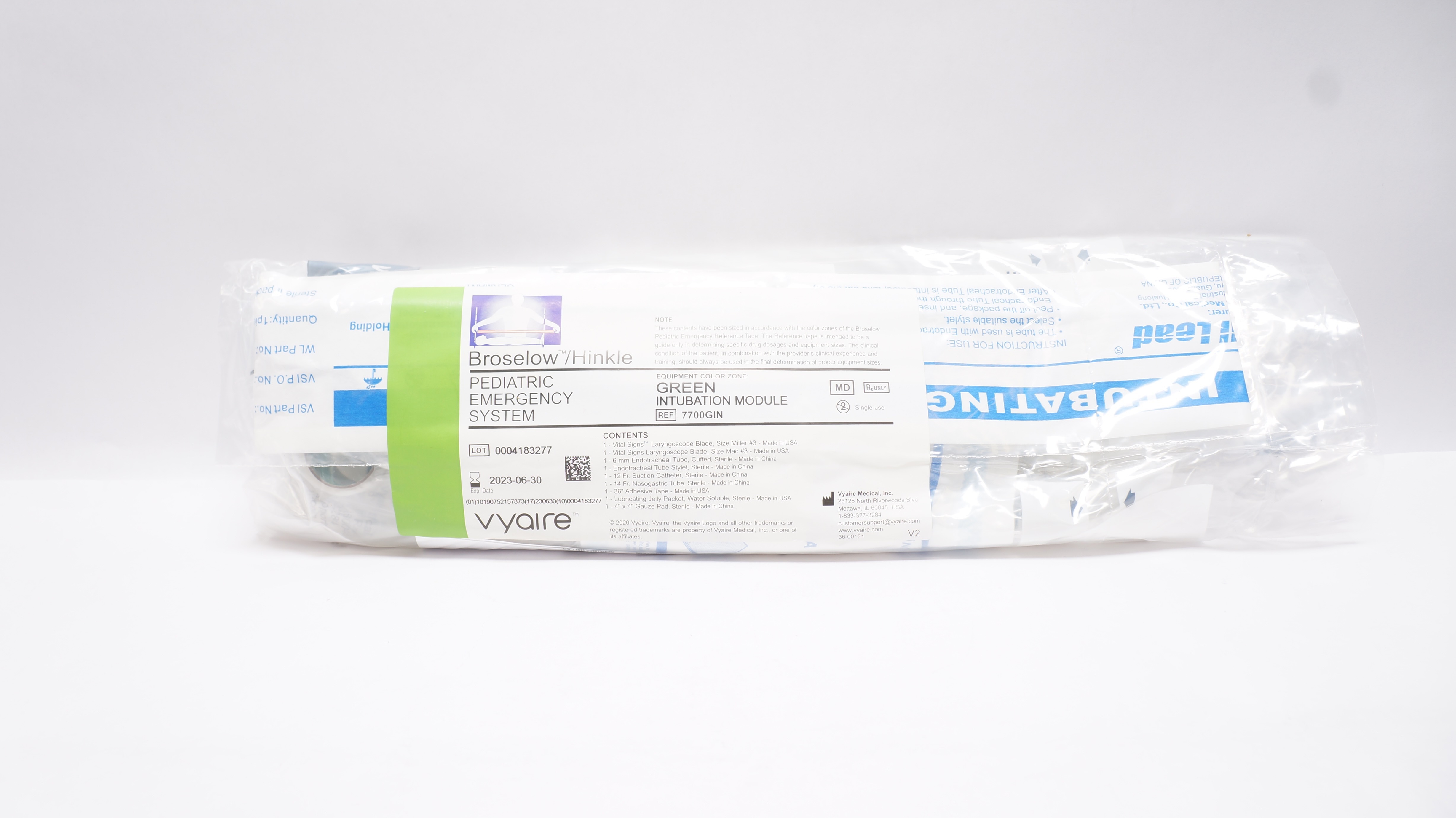 Vyaire 7700GIN Broselow/Hinkle Pediatric Emergency System Intubation Module (x)