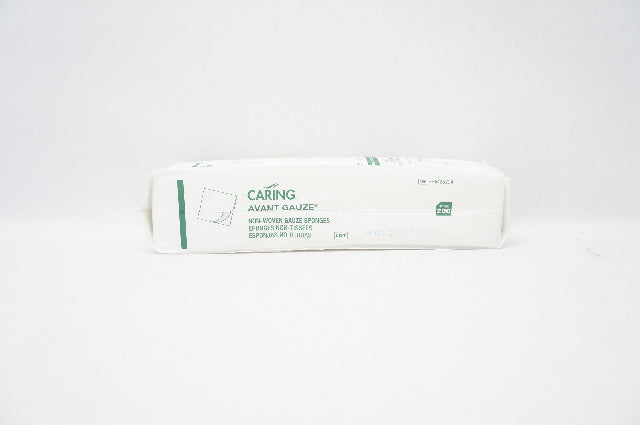 Caring PRM25224 Avant Gauze Non-Woven Gauze Sponges 4-Ply 2in x 2in- Pack of 200