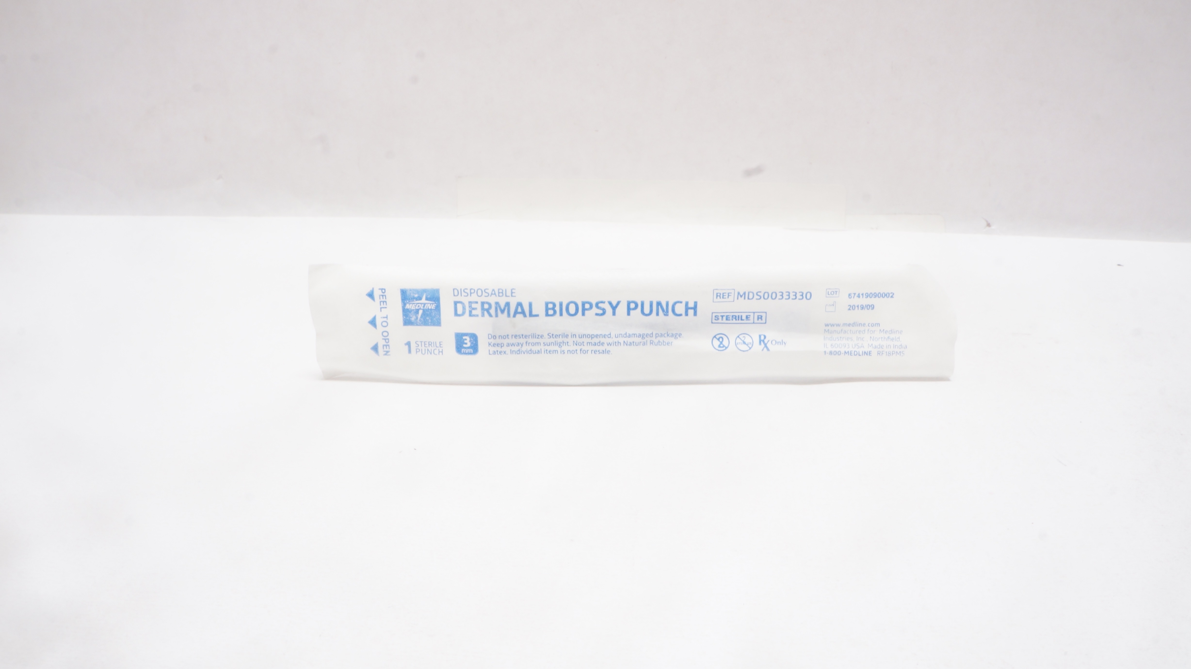 Medline MDS0033330 Dermal Biopsy Punch 3mm