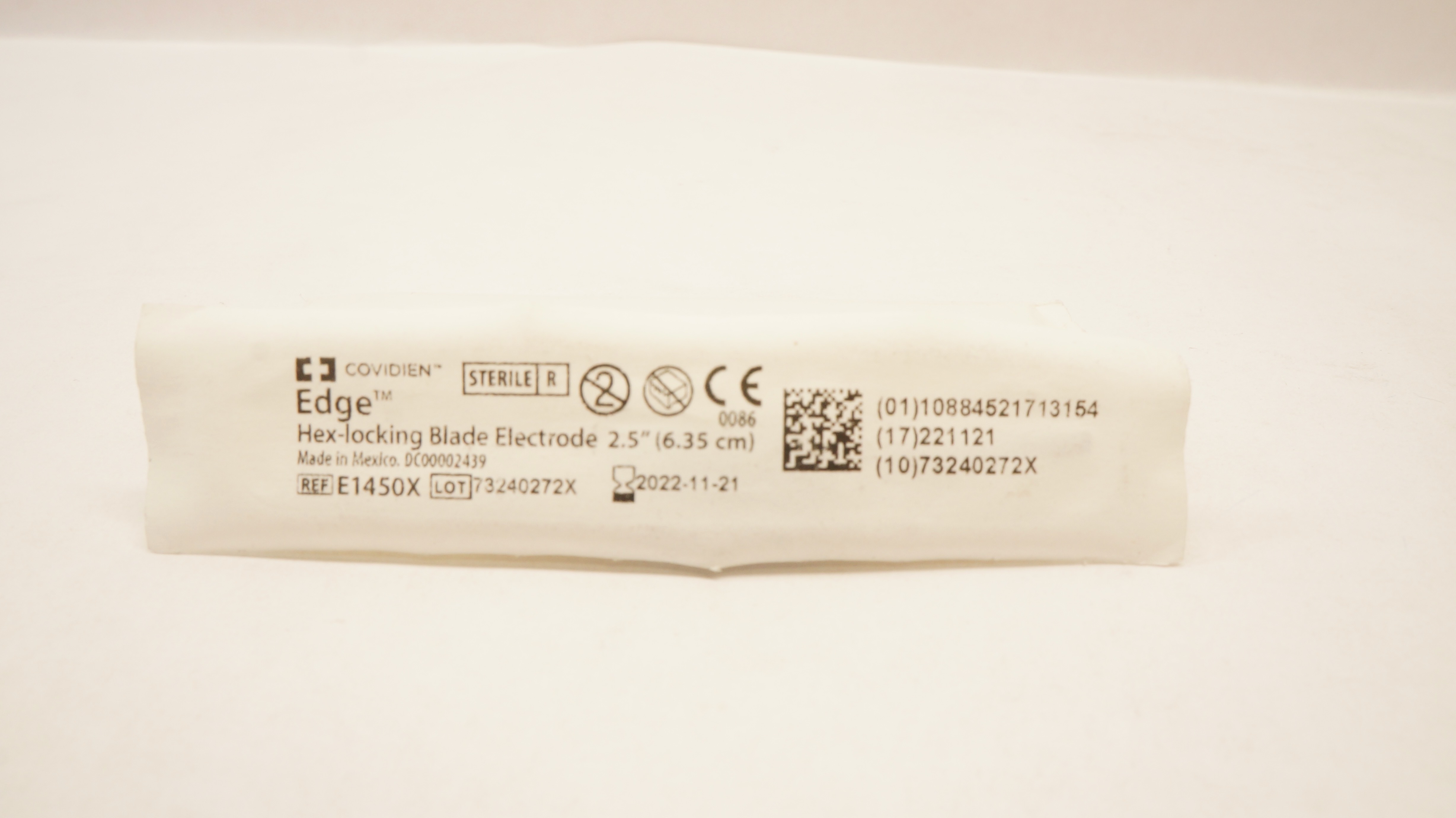 Covidien E1450X Edge Hex-locking Blade Electrode 2.5 inch (x)