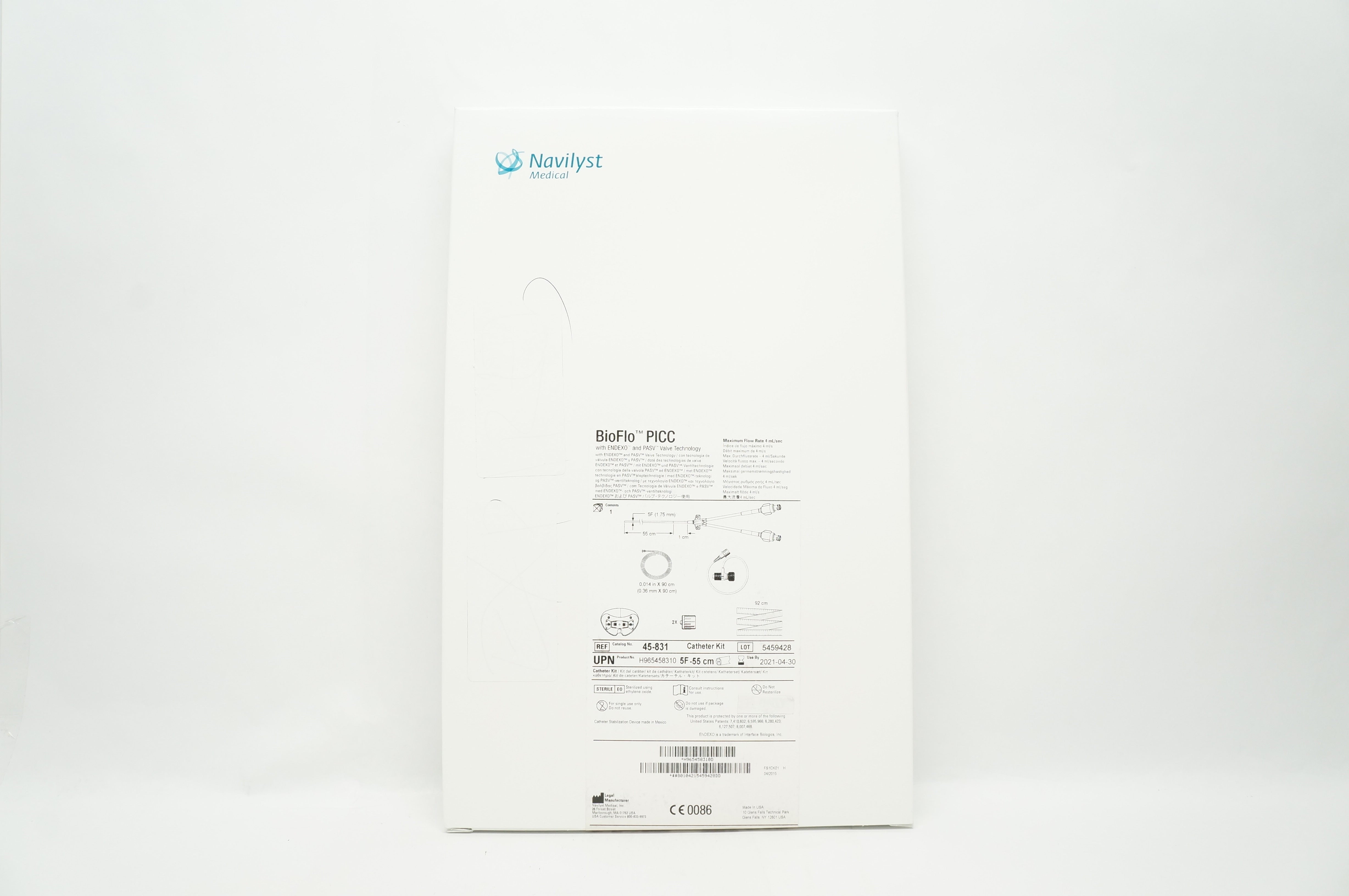 Navilyst Medical 45831 BioFlo PICC Cath. Kit 5F x 55cm (x)