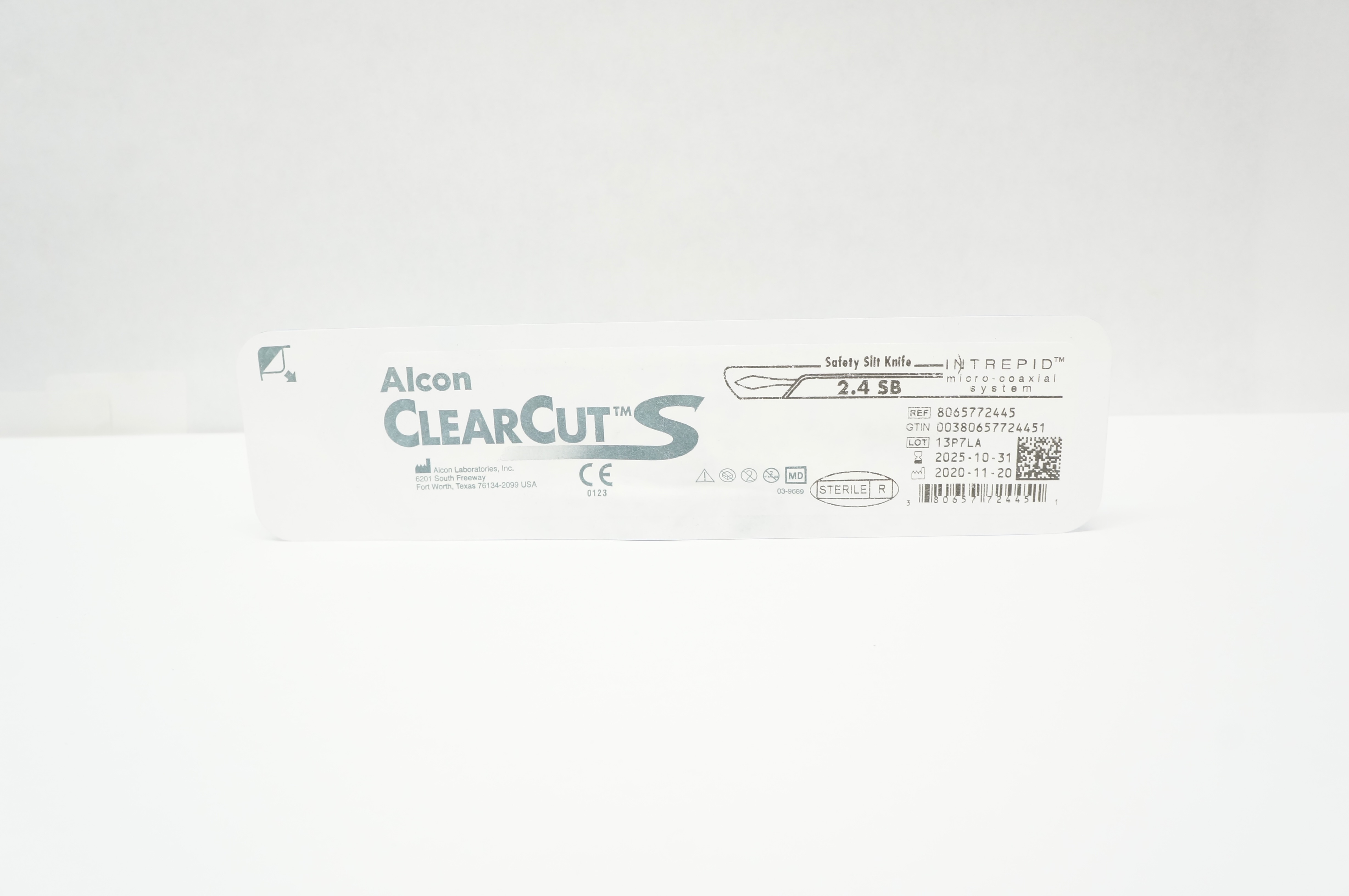 Alcon 8065772445 ClearCut S Interpid, Safety Slit Knife 2.4 SB