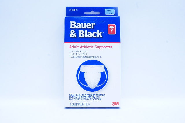 3M 202460 Bauer & Black Adult Athlletic Supporter, Small, 26inch to 32inch