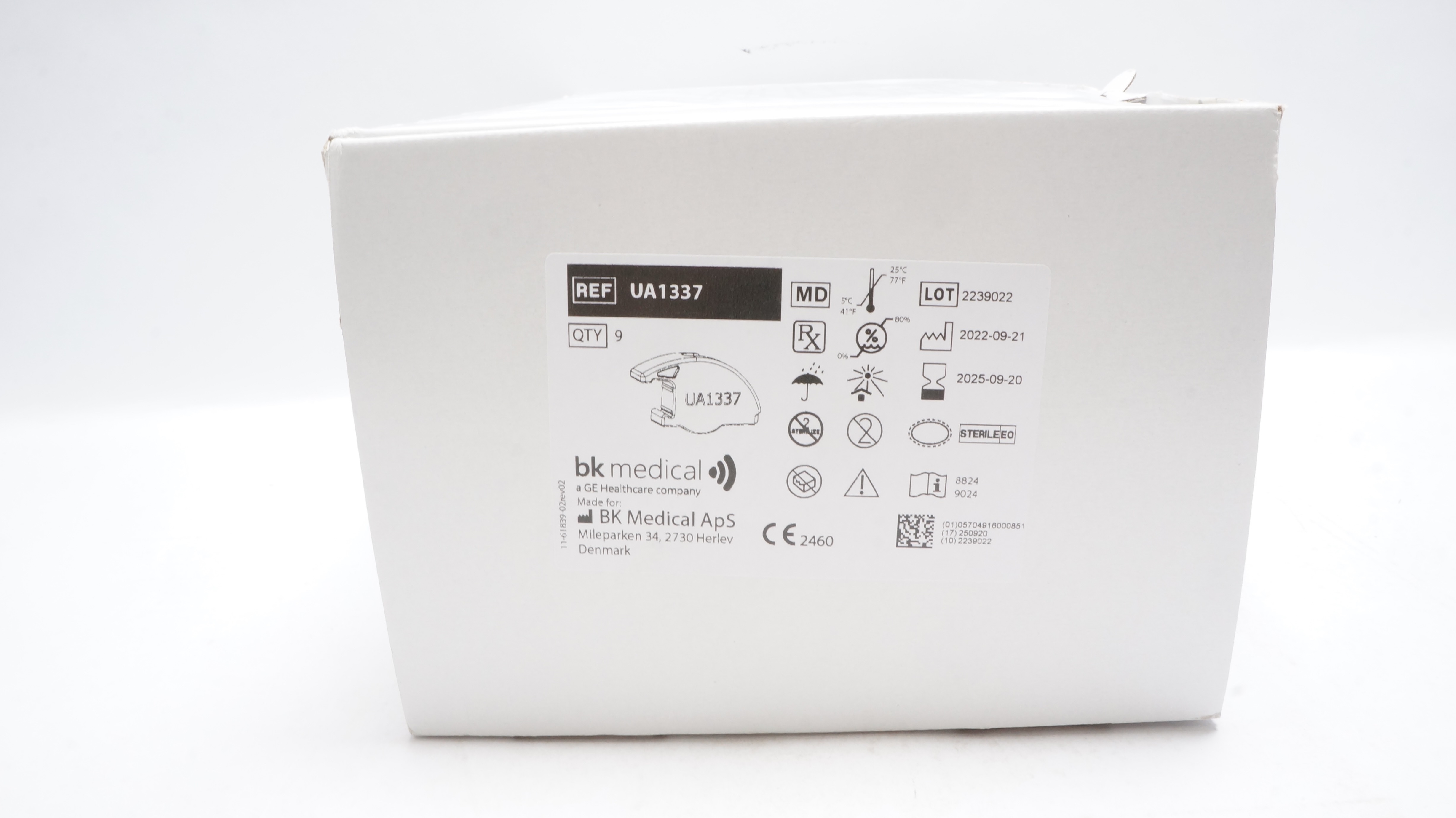BK Medical UA1337 Ultrasound Single-Use Dual Ndle Guide - Box of 9