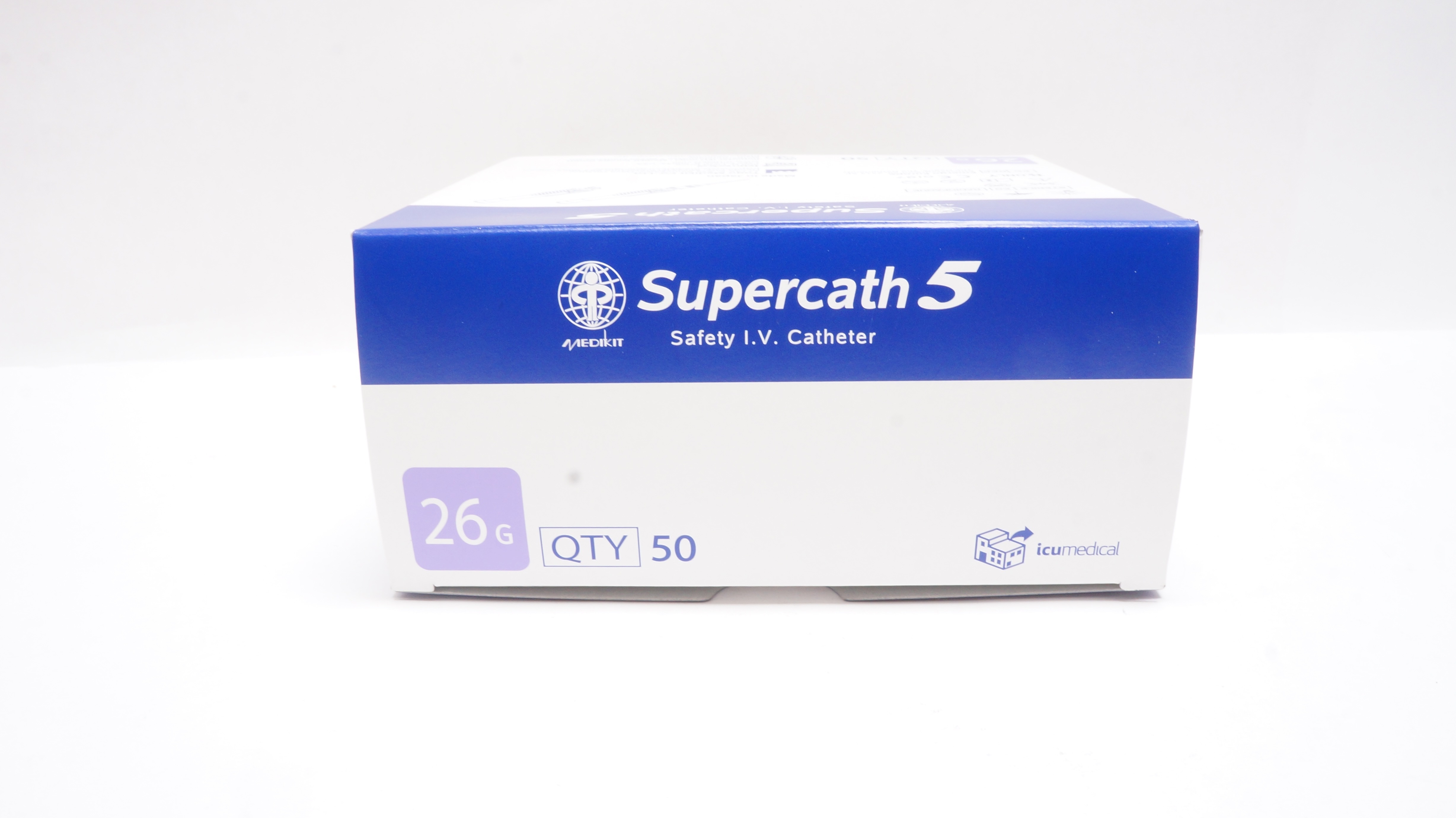 ICU Medical SP125-26-14T Supercath 5 Safety I.V. Cath. 26G x 0.56