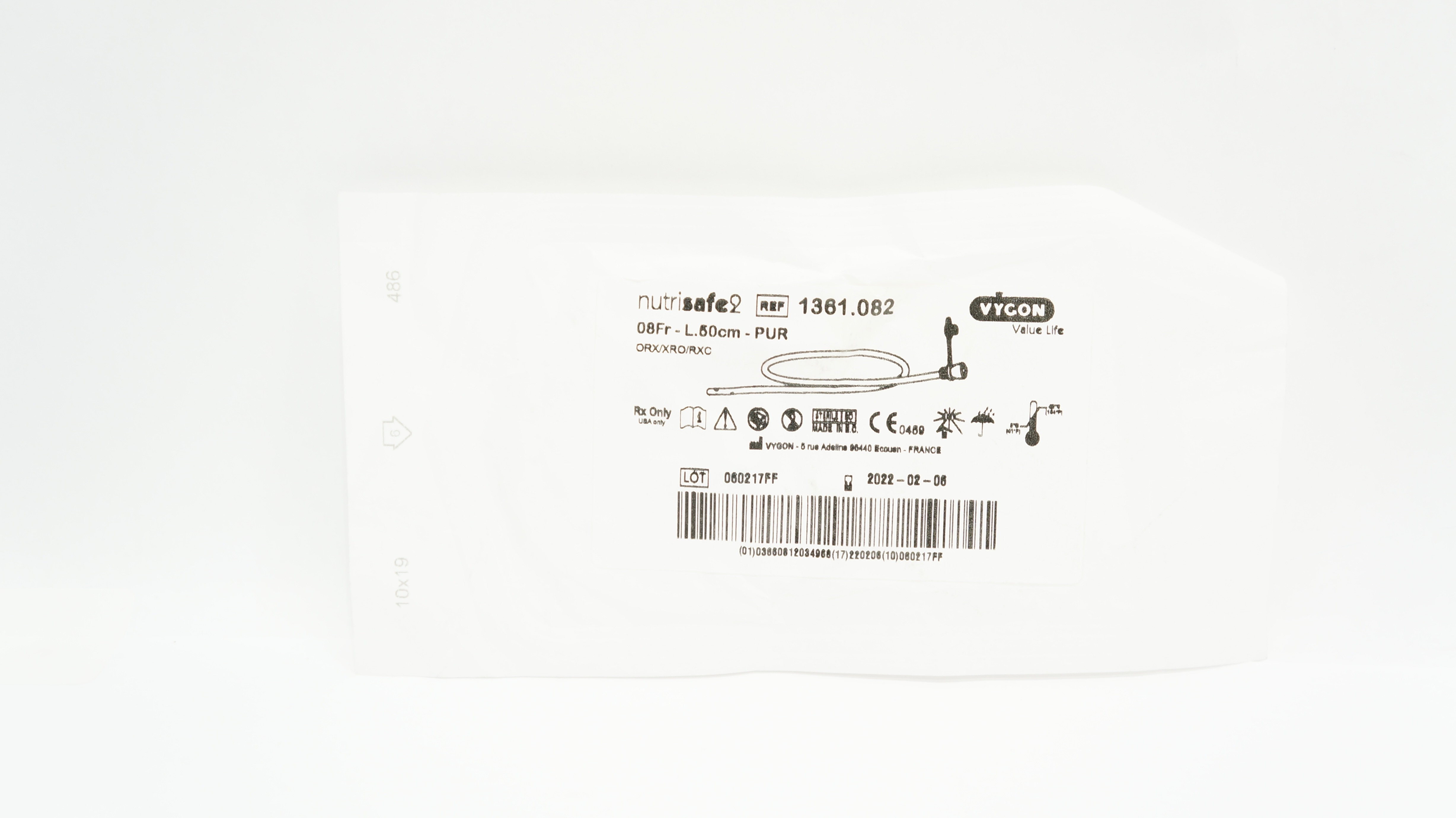 Vygon 1361.082 NutriSafe 2 OR/XRO/RXC 08Fr - L.50cm - PUR (x)