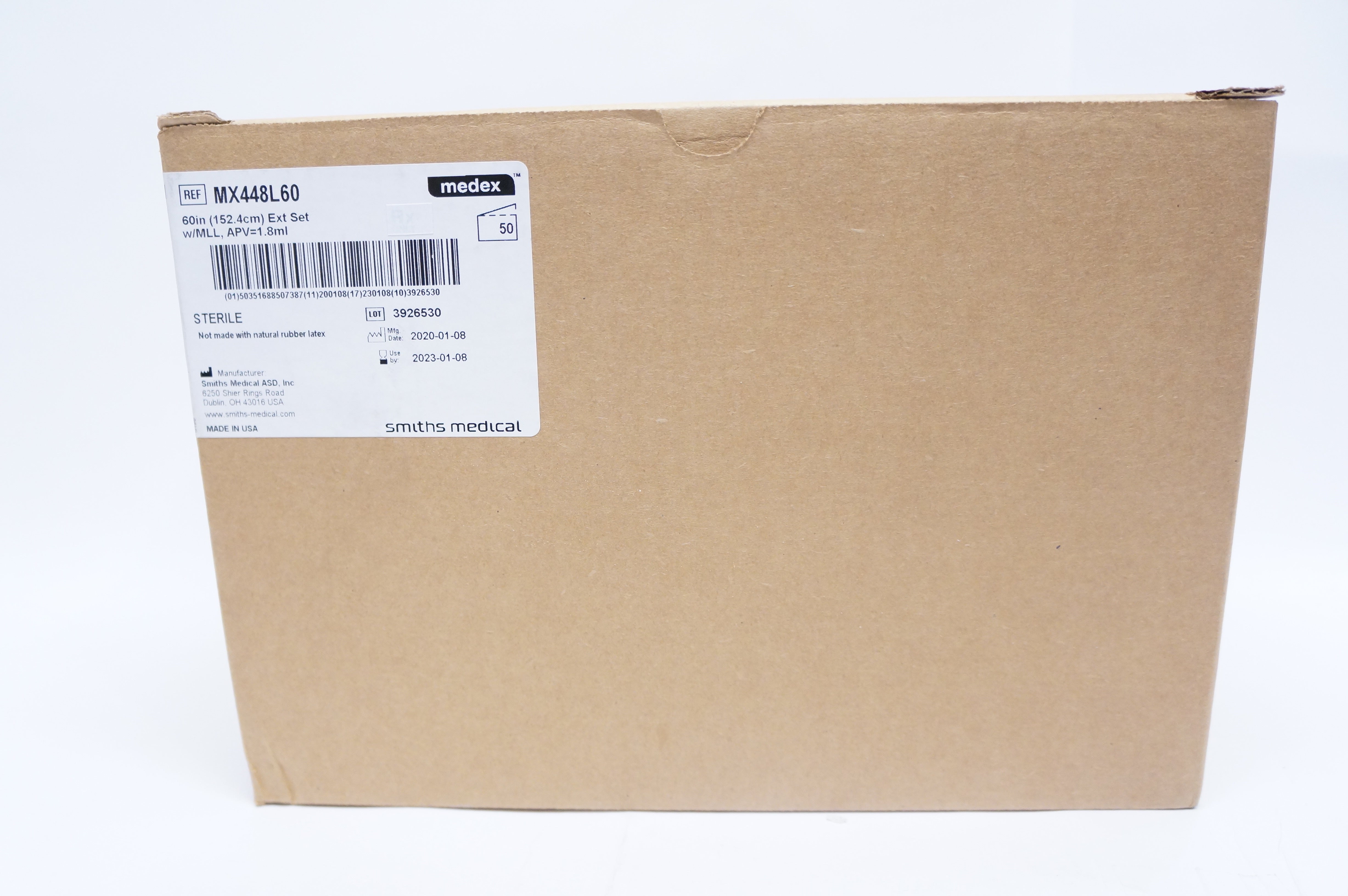 Smiths Medical MX448L60 IV Extension Set Medfusion 60inch - Case of 50