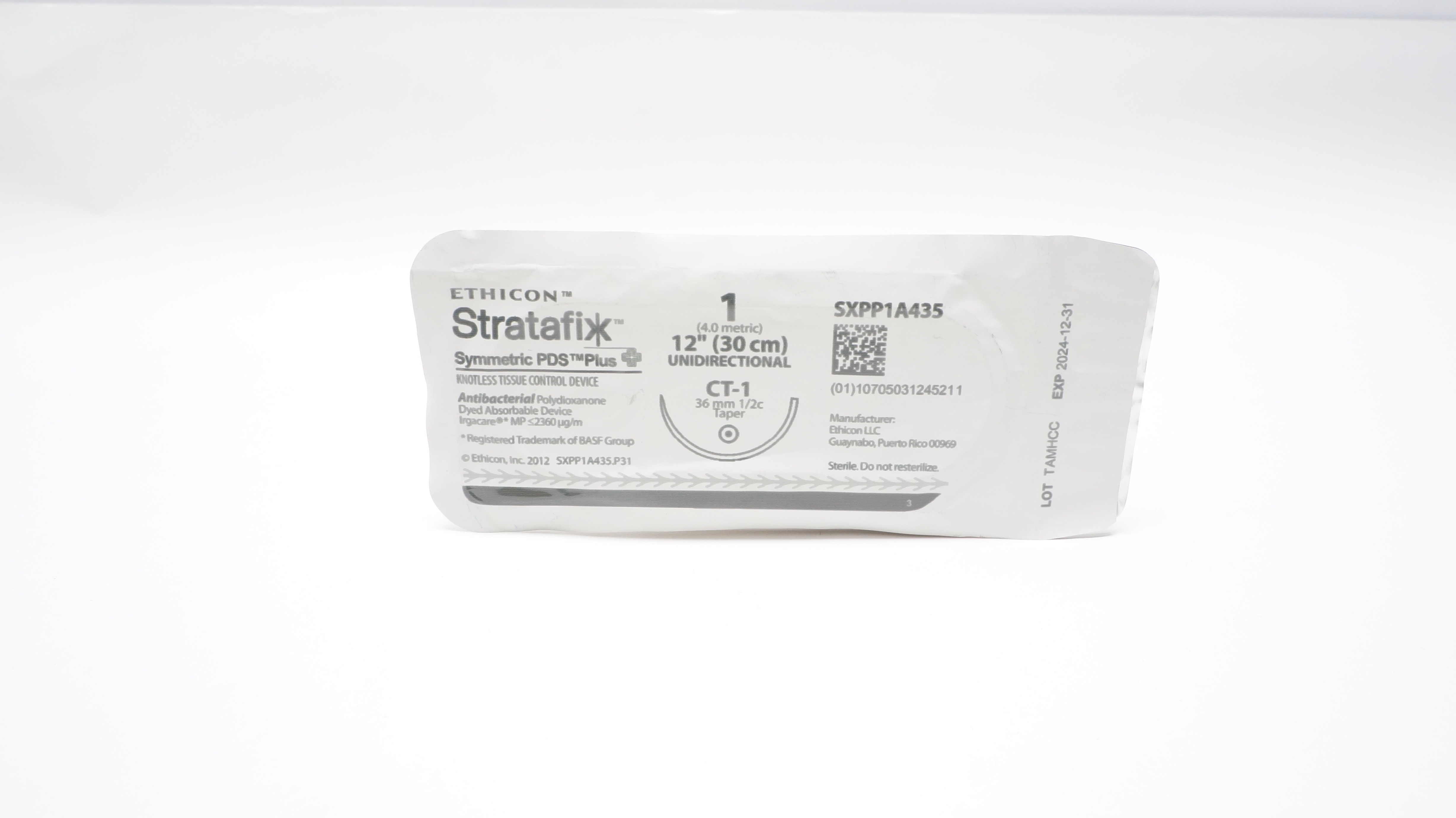 Ethicon SXPP1A435 1 Stratafix Symmetric PDSP+Stre 12in, CT-1 1/2c Taper 36mm (x)