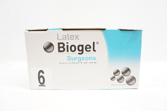 Molnlycke Healthcare 30460-01 Surgical Gloves, Biogel Coating, 6 (x) - Box of 50