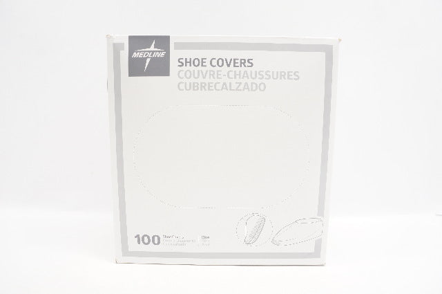 Medline NON28759 Non-Skid Polypropylene Shoe Covers, Blue, X-Large - Box of 100