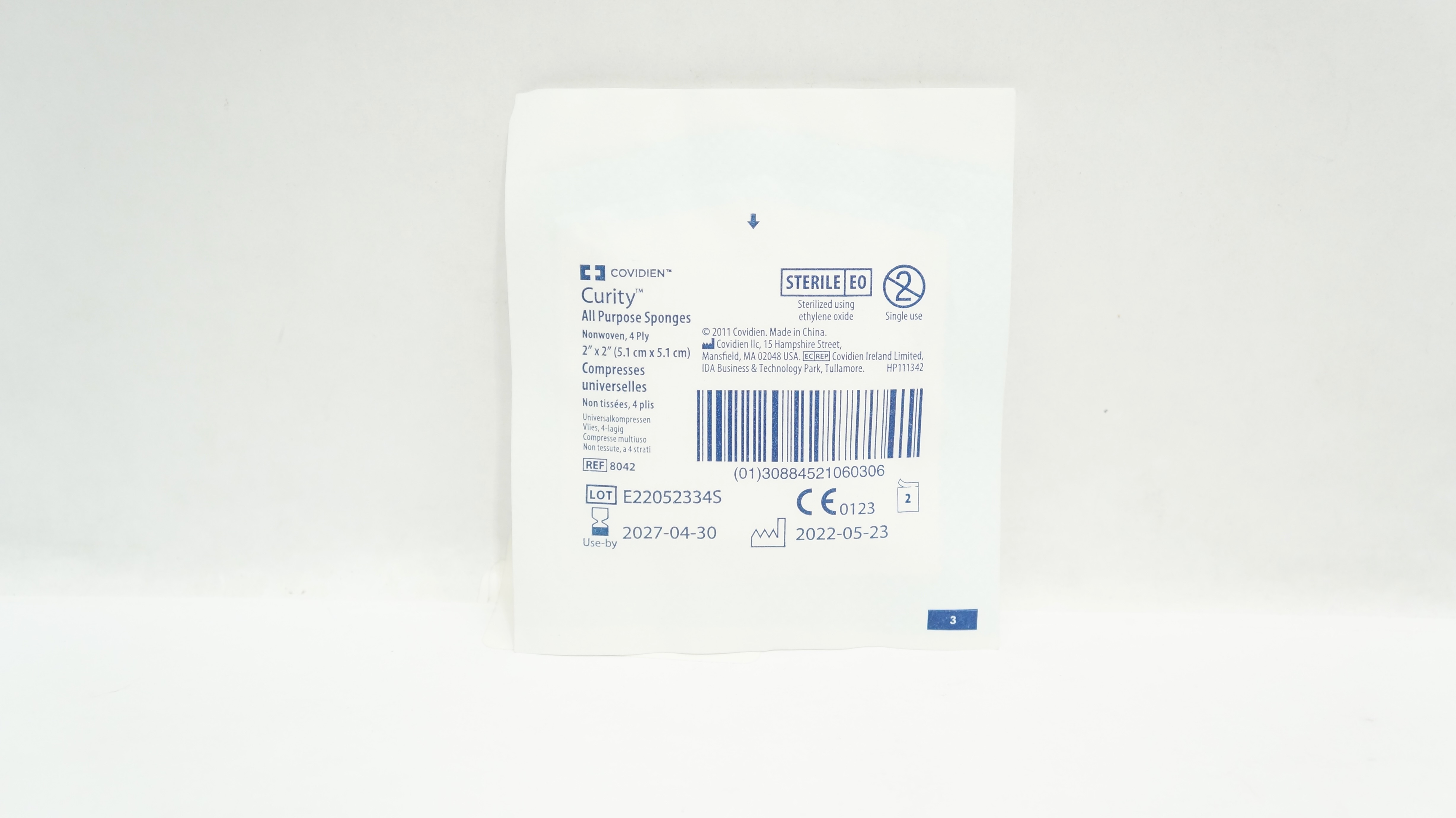 Covidien 8042 Curity All Purpose Sponges Non-Woven, 4-Py 2 x 2 inch - Pack of 2