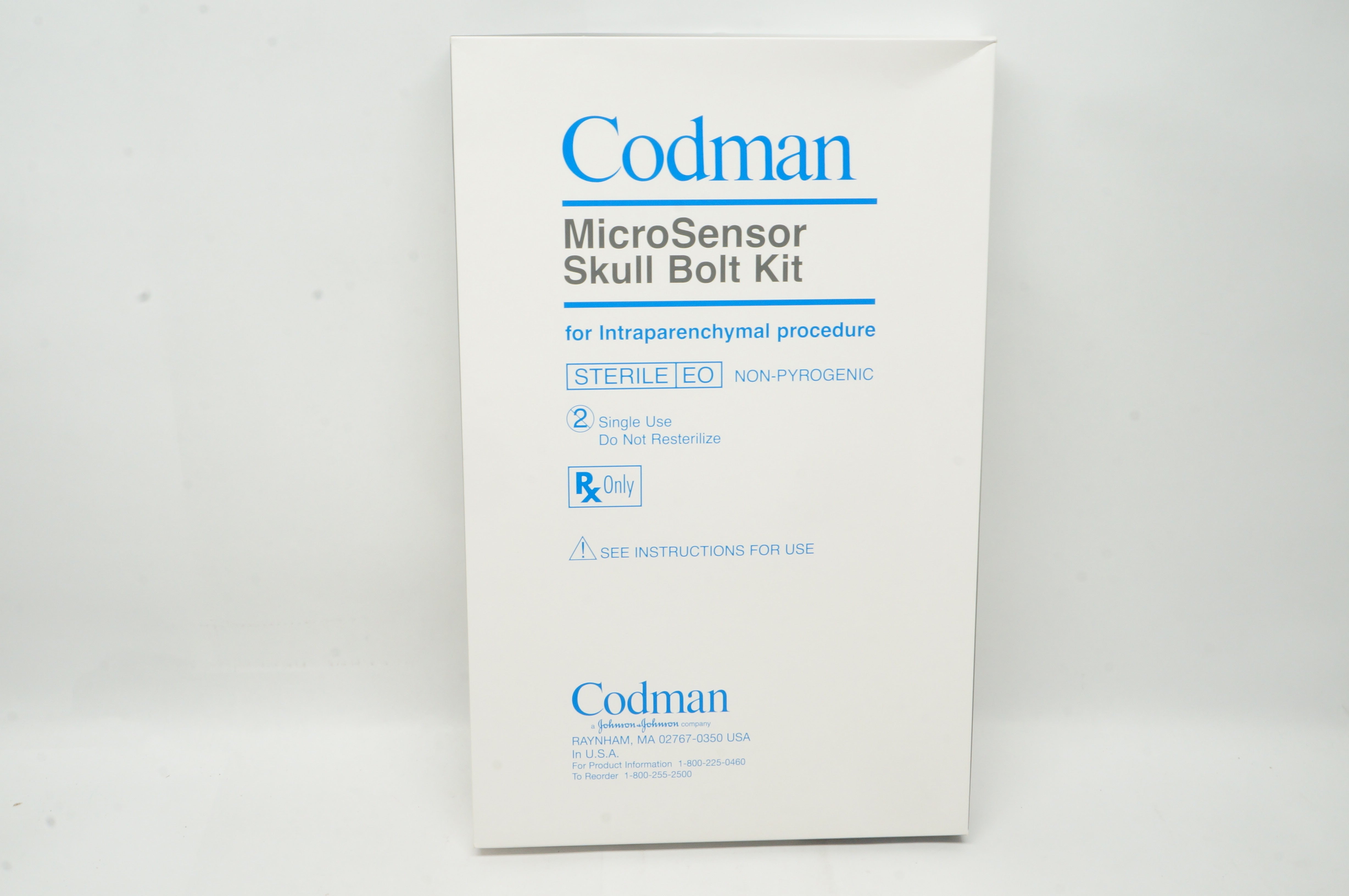 Codman 82-6638 Microesensor Skull Bolt Kit Metal (x)