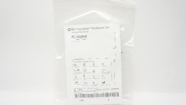 BD 30204E Alaris SmartSite Extension Set Ndle Free Valves 1ml 8 inch