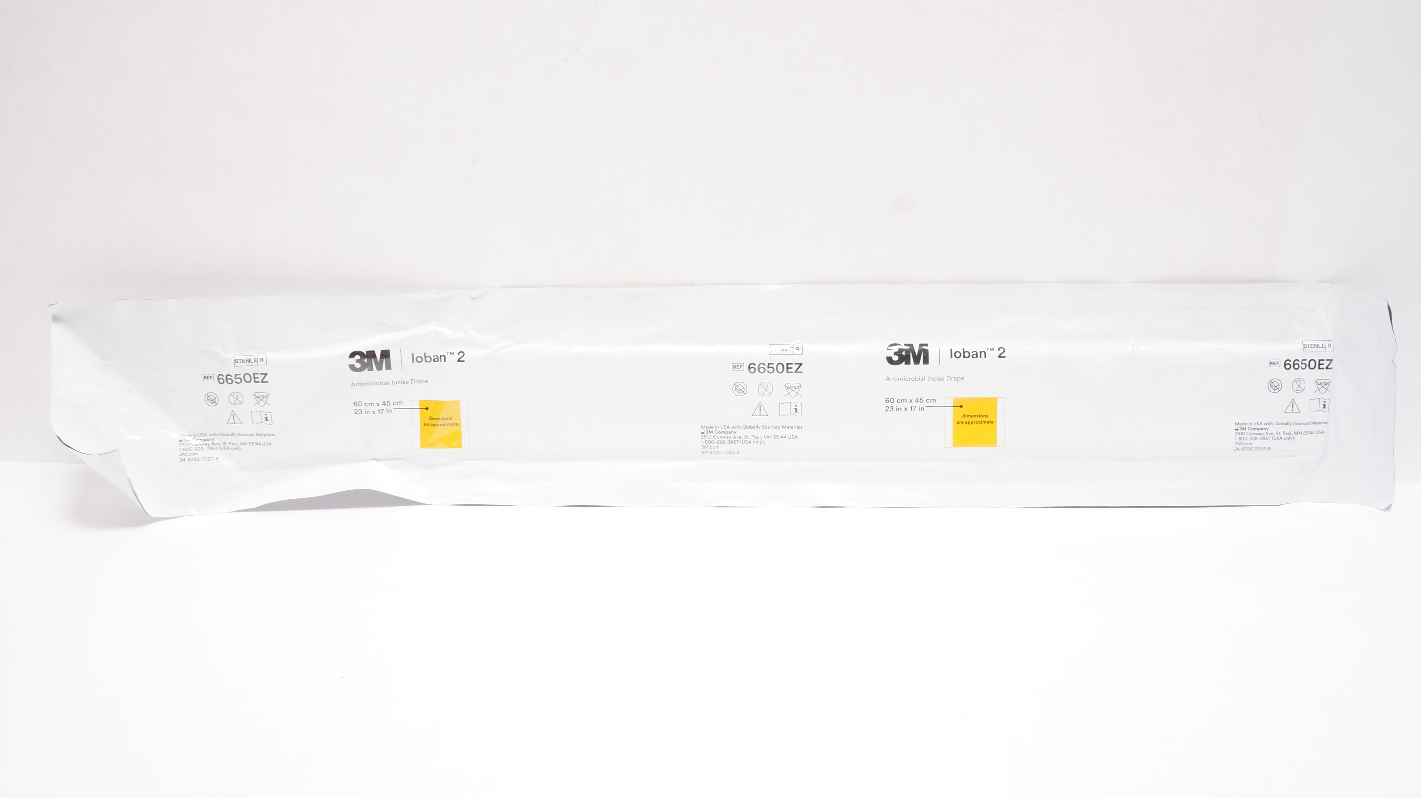 3M 6650EZ Loban 2 Antimicrobial Incise Drape 23inch x 17inch