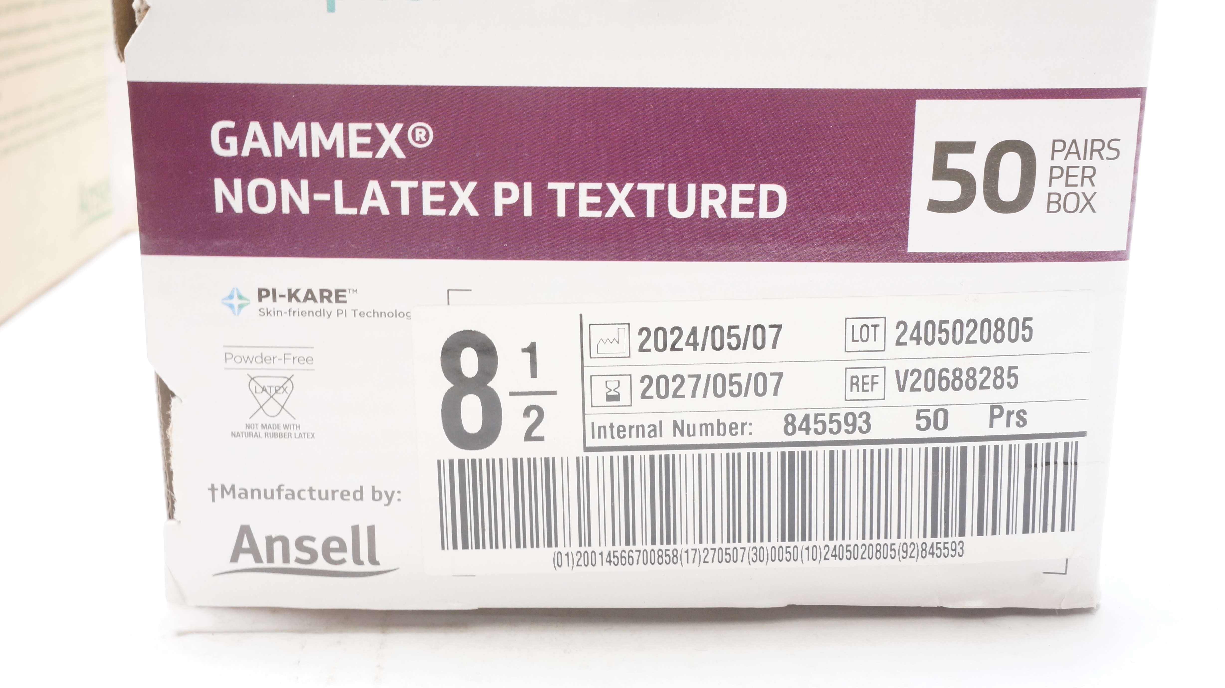 Ansell V20688285 Gammex Polyisoprene Surgical Gloves - Case of 200