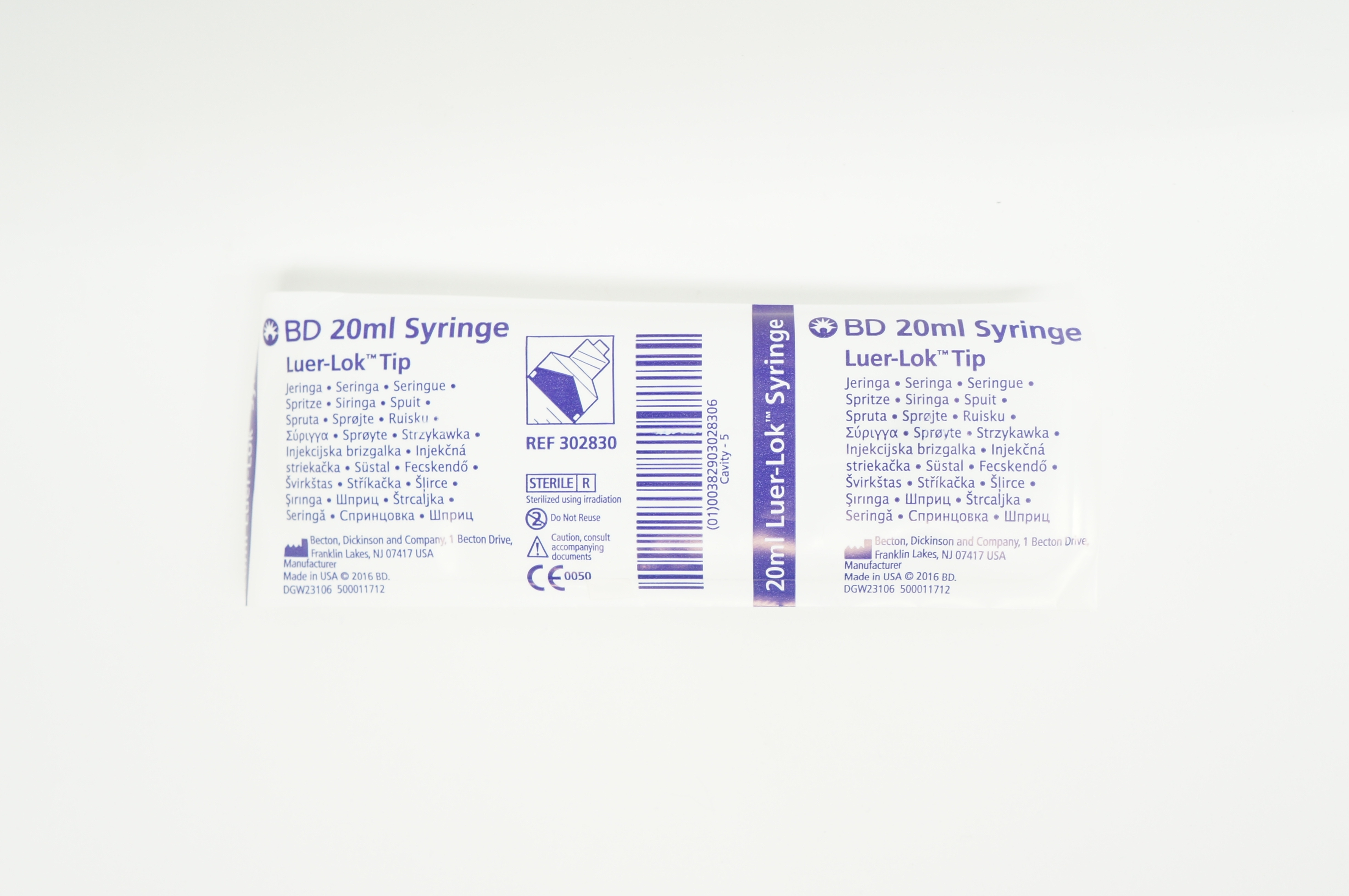 BD 302830 Luer-Lok Tip 20ml Syringe