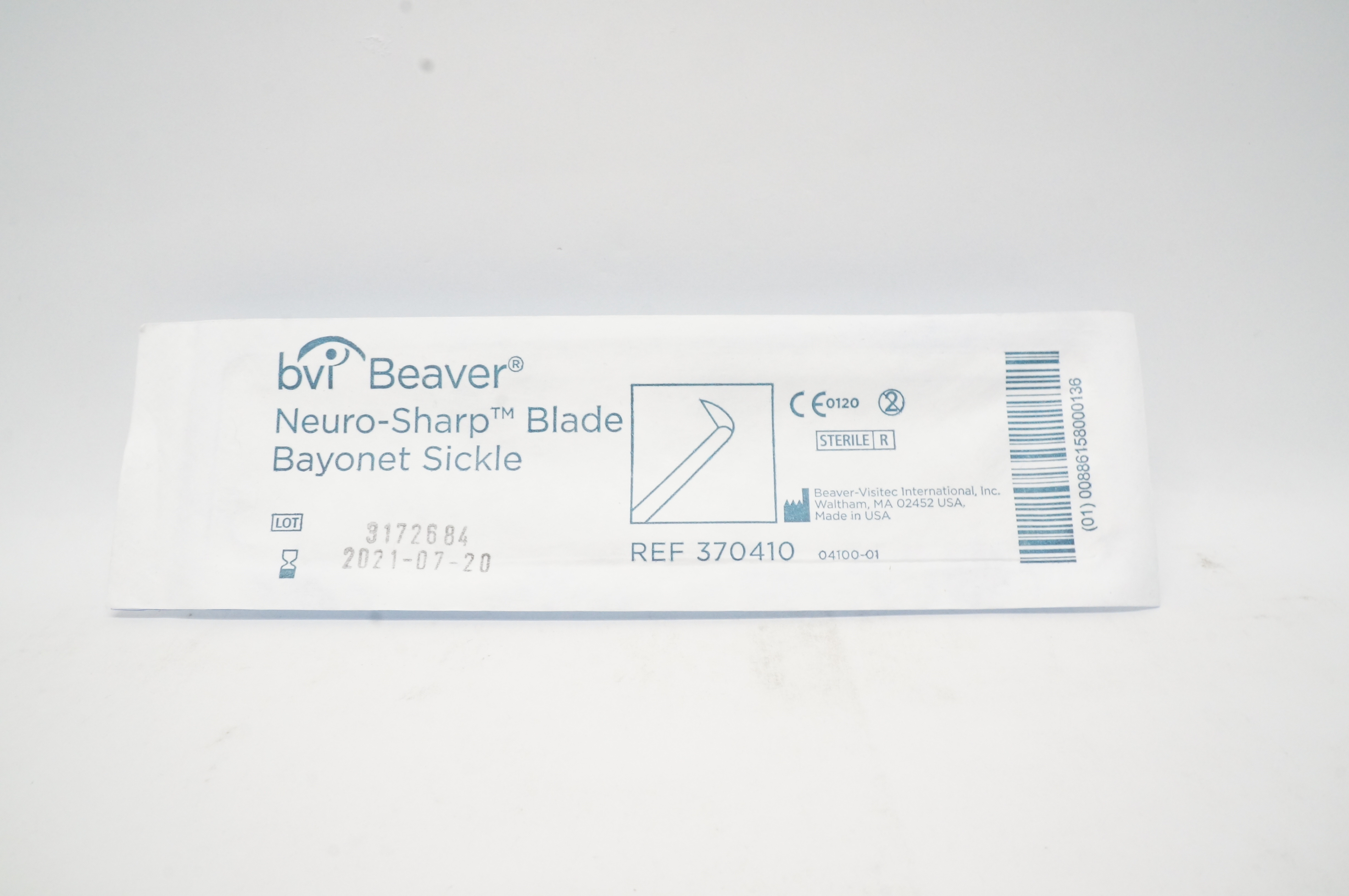 Beaver-Visitec 370410 BVI Beaver Neuro-Sharp Blade Bayonet Sickle