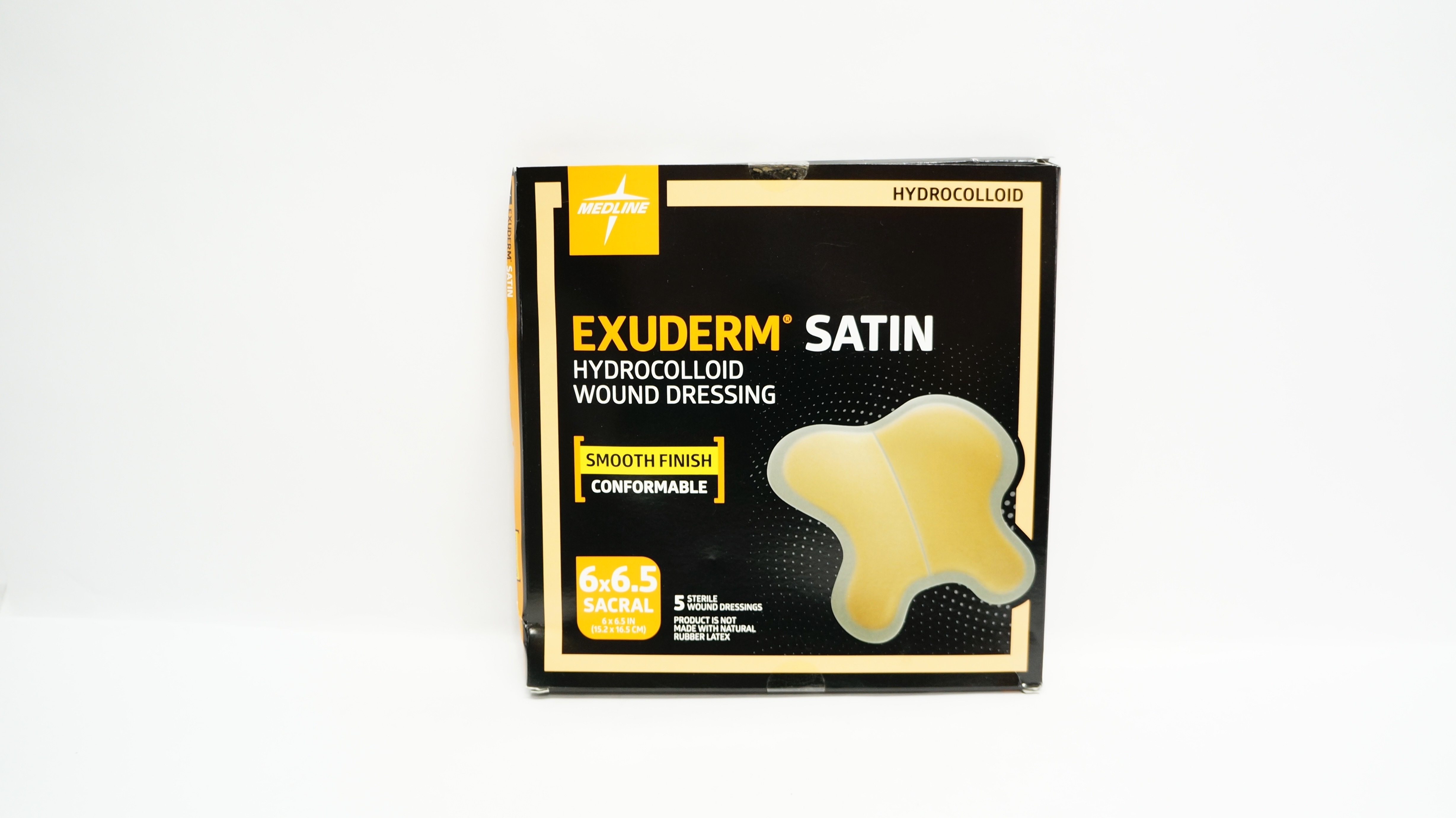 Medline MSC5475 Exuderm Satin Hydrocolloid Wound Dressing 6 x 6.5inch - Box of 5