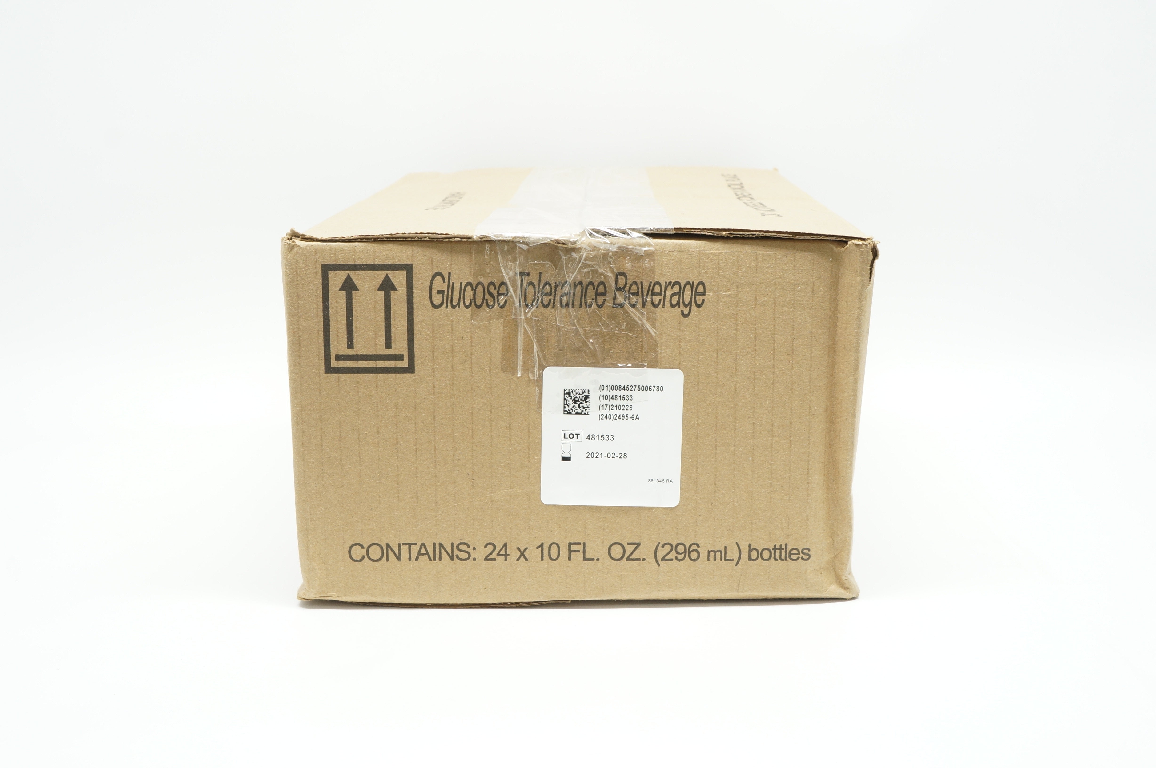 Fisher Diagnostics B2495-6A Glucose Tolerance Beverage 10 Fl. Oz.- Case of 24