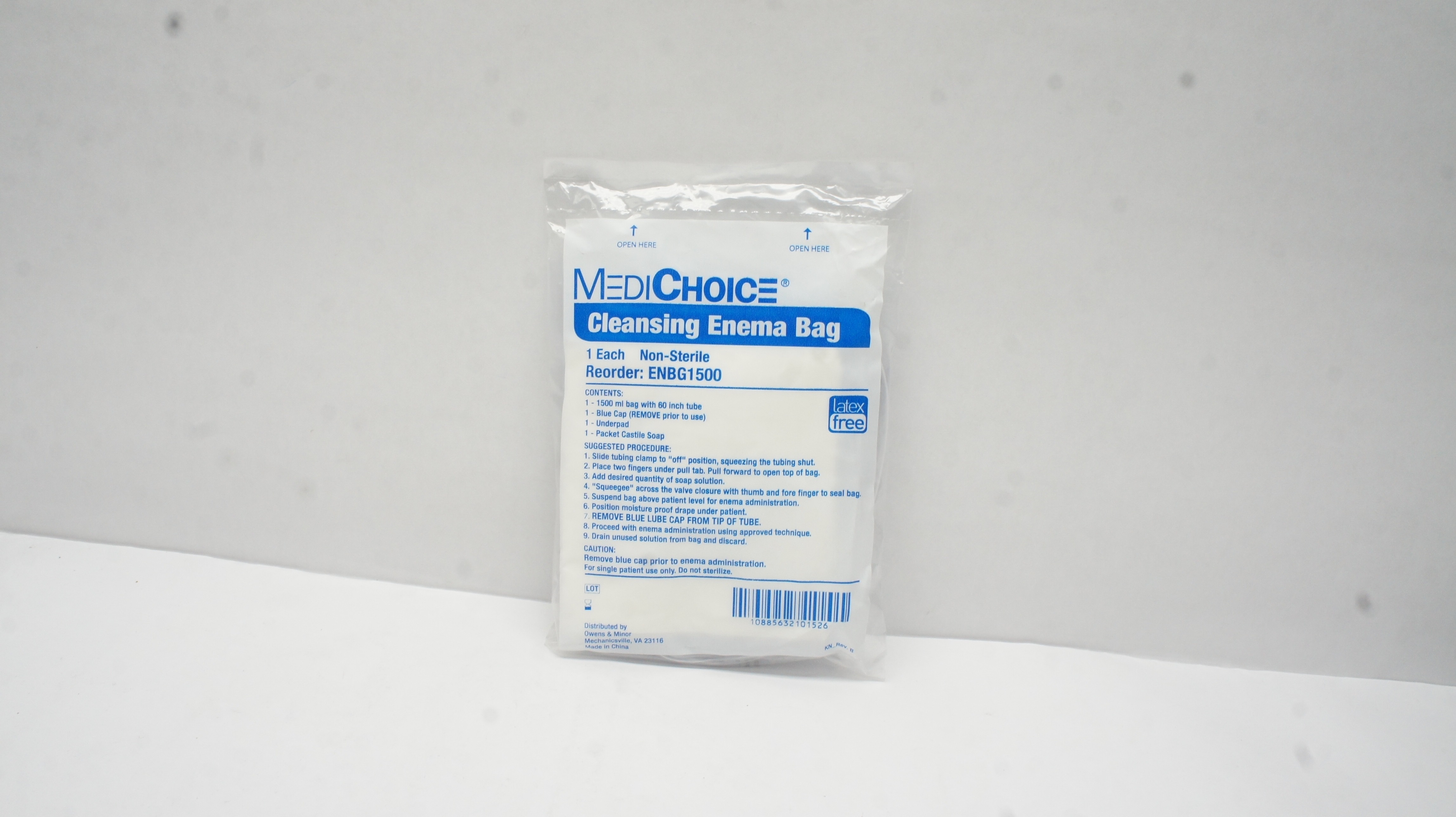 MediChoice ENBG1500 Cleansing Enema Bag 1500ml x 60inch Tube (x)