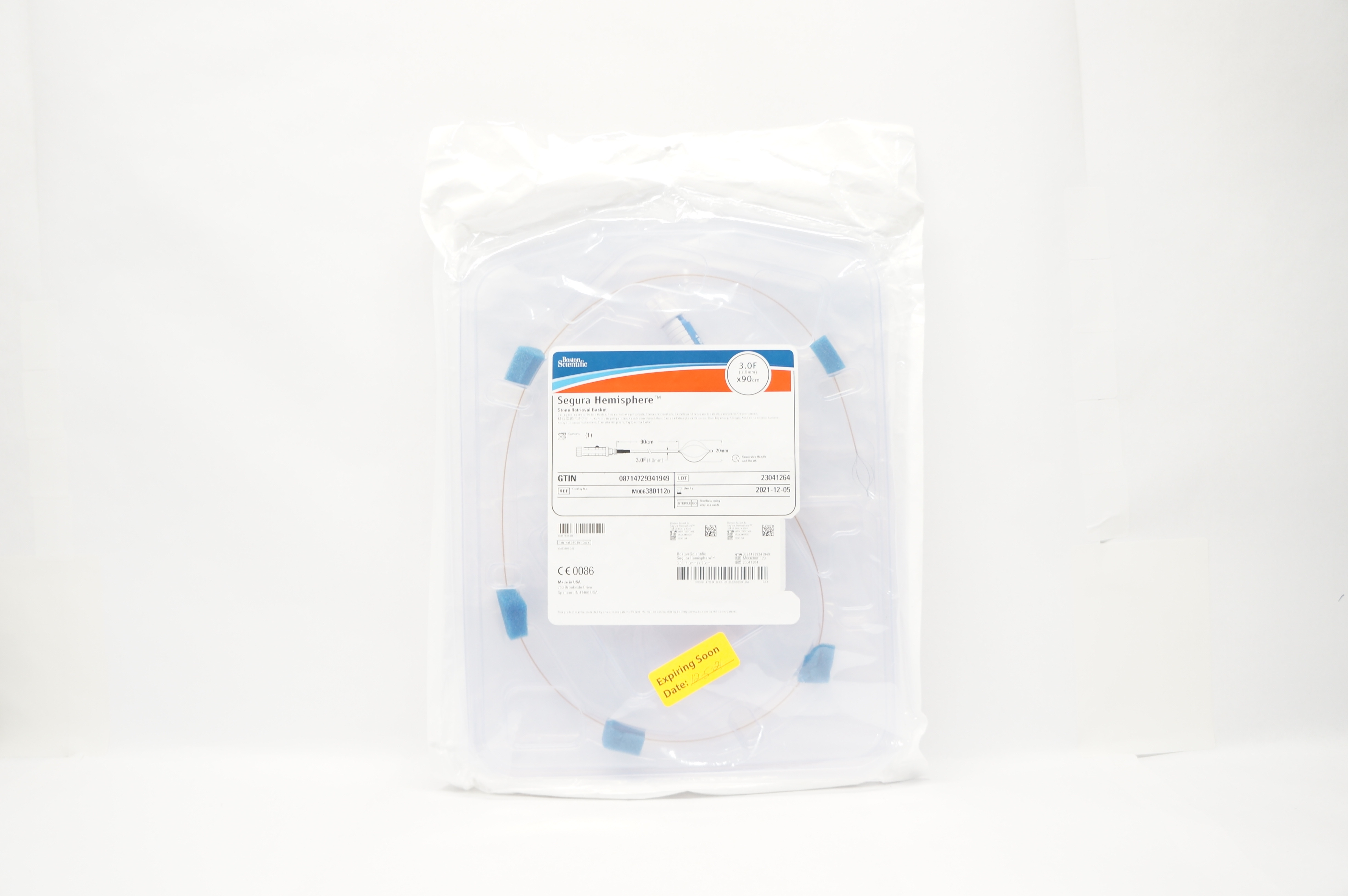 Boston Scientific 380112 Segura Hemisphere Stone Retrieval Basket 3.0F x 90cm(x)