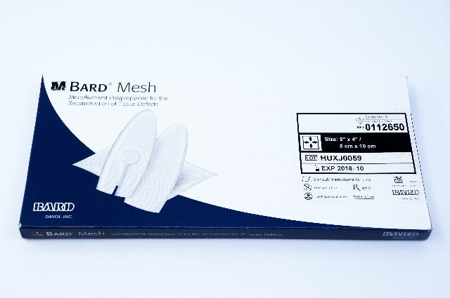 Bard 0112650 Mesh Monofilament Polypropylene Size 2inch x 4inch ~ Pack of 3 (x)