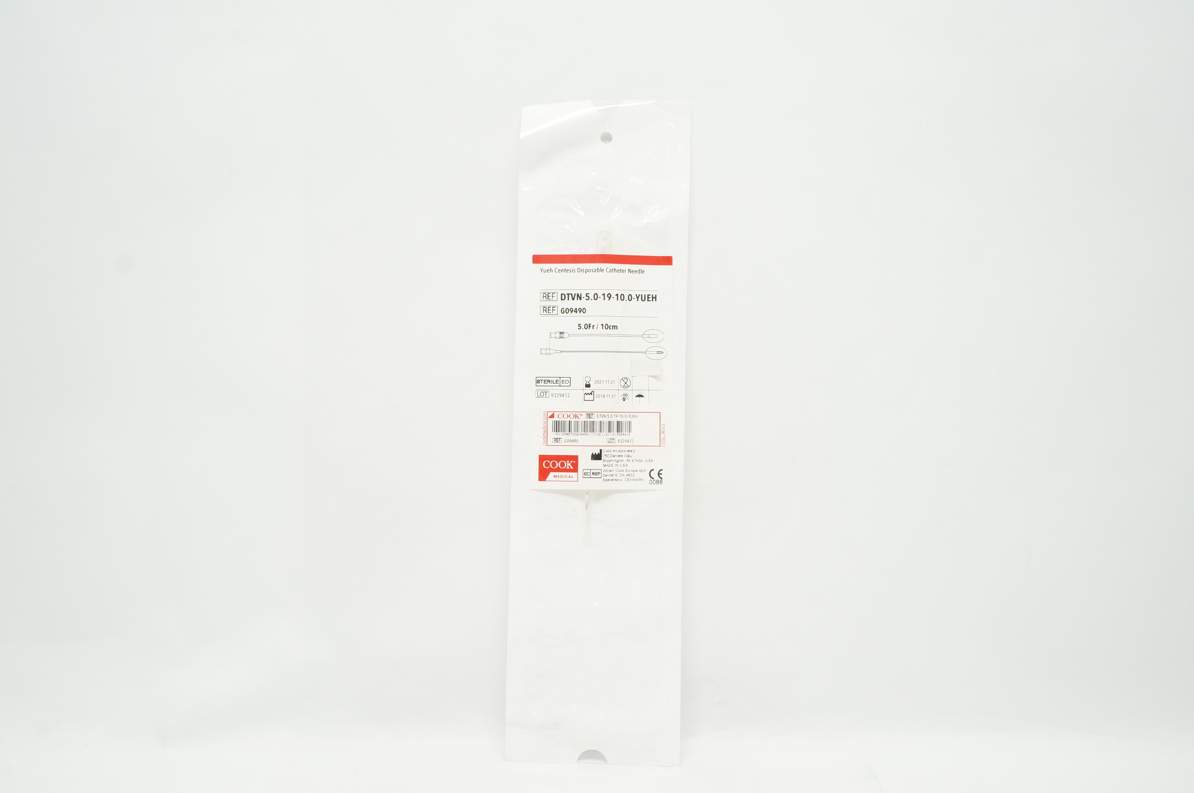 Cook Medical G09490 Yueh Centesis Disposable Cath. Ndle. 5Fr. x 10cm